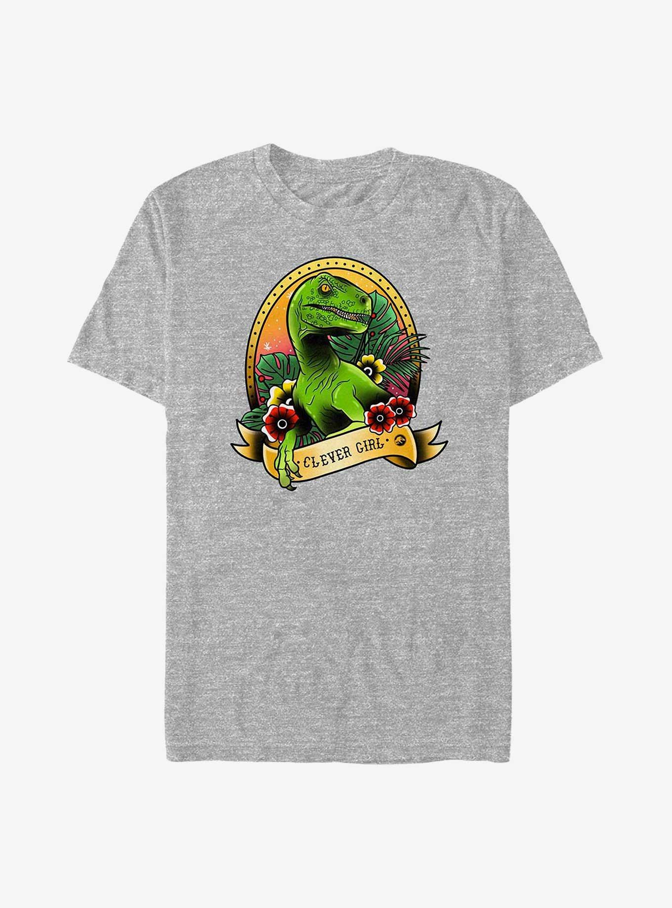 Jurassic Park Clever Girl Big Tall T-Shirt GREY BoxLunch