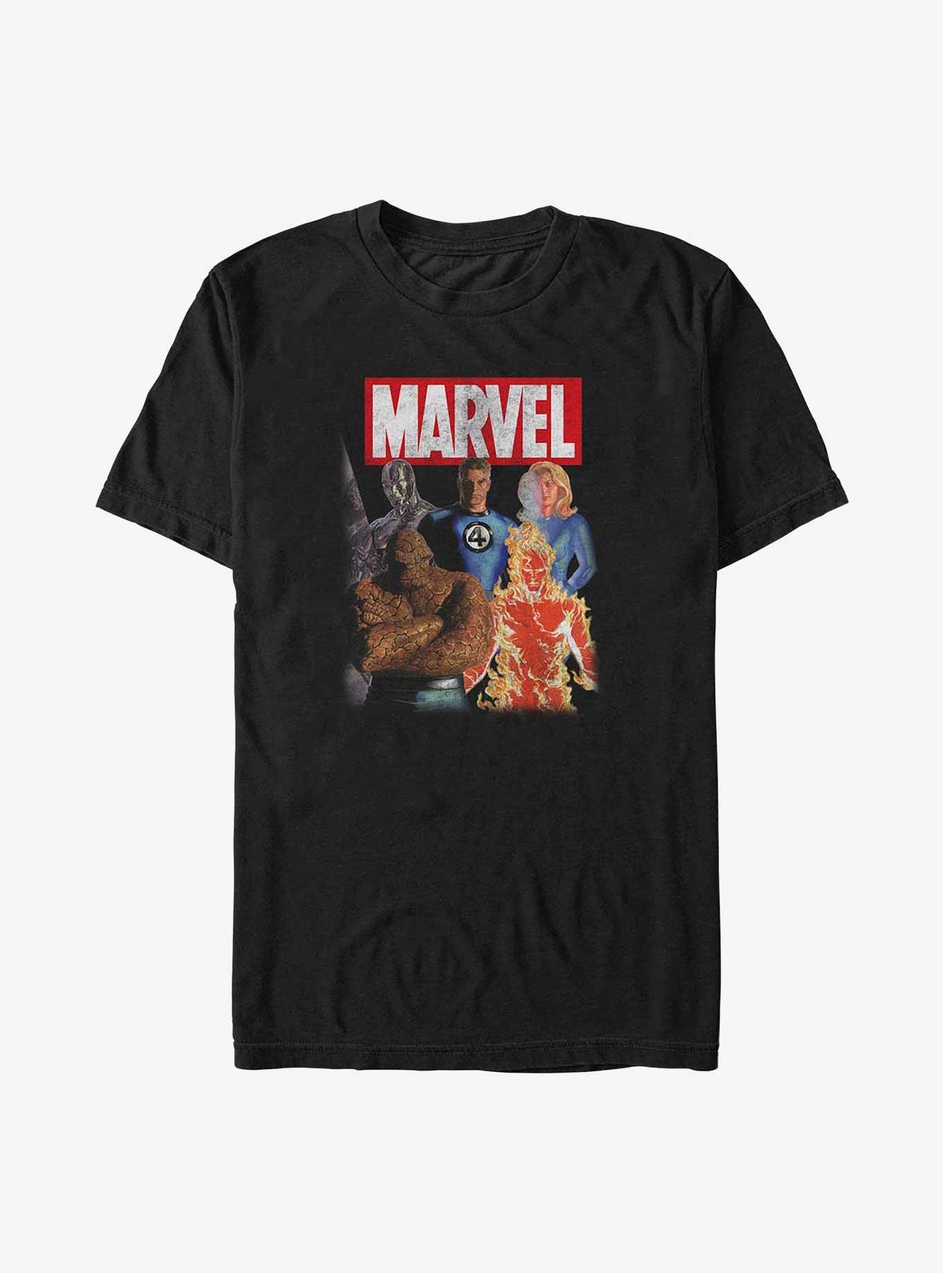 Marvel Fantastic Four Team Big & Tall T-Shirt, BLACK, hi-res