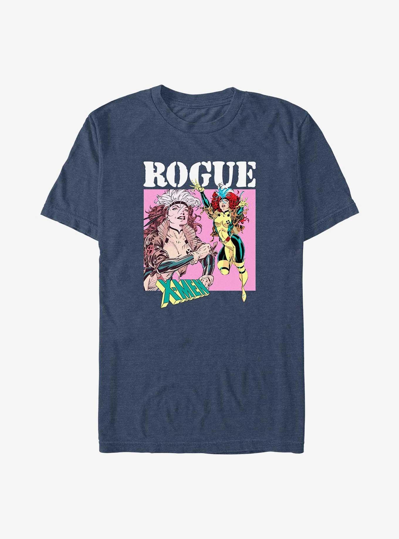 X-Men Rogue 80's Block Big & Tall T-Shirt, NAVY HTR, hi-res