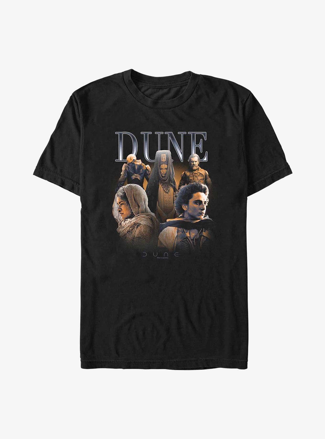 Dune Character Retro Poster Big & Tall T-Shirt, BLACK, hi-res