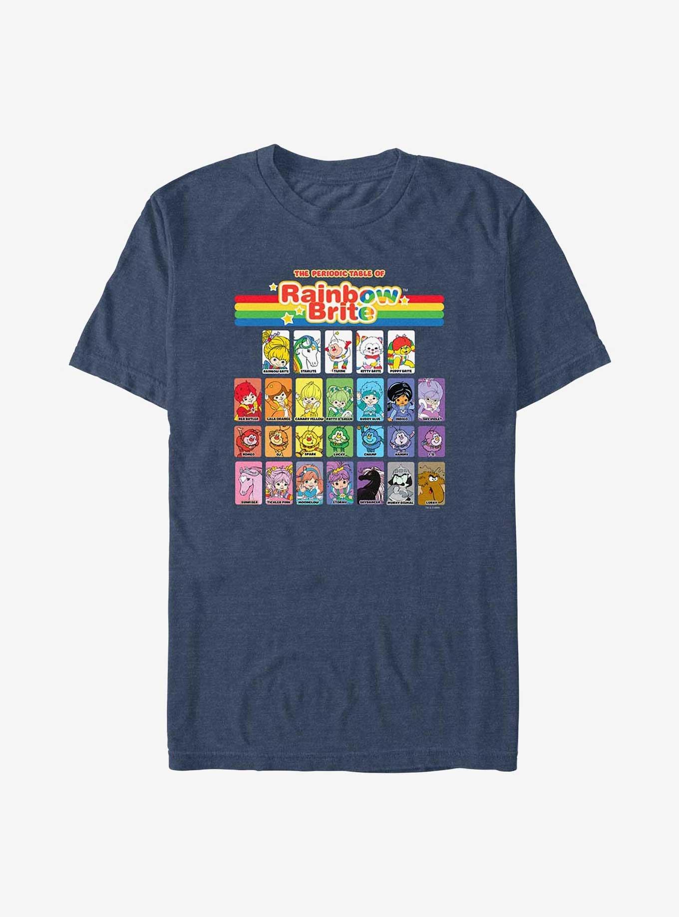 Rainbow Brite Table Of Color Big & Tall T-Shirt, NAVY HTR, hi-res