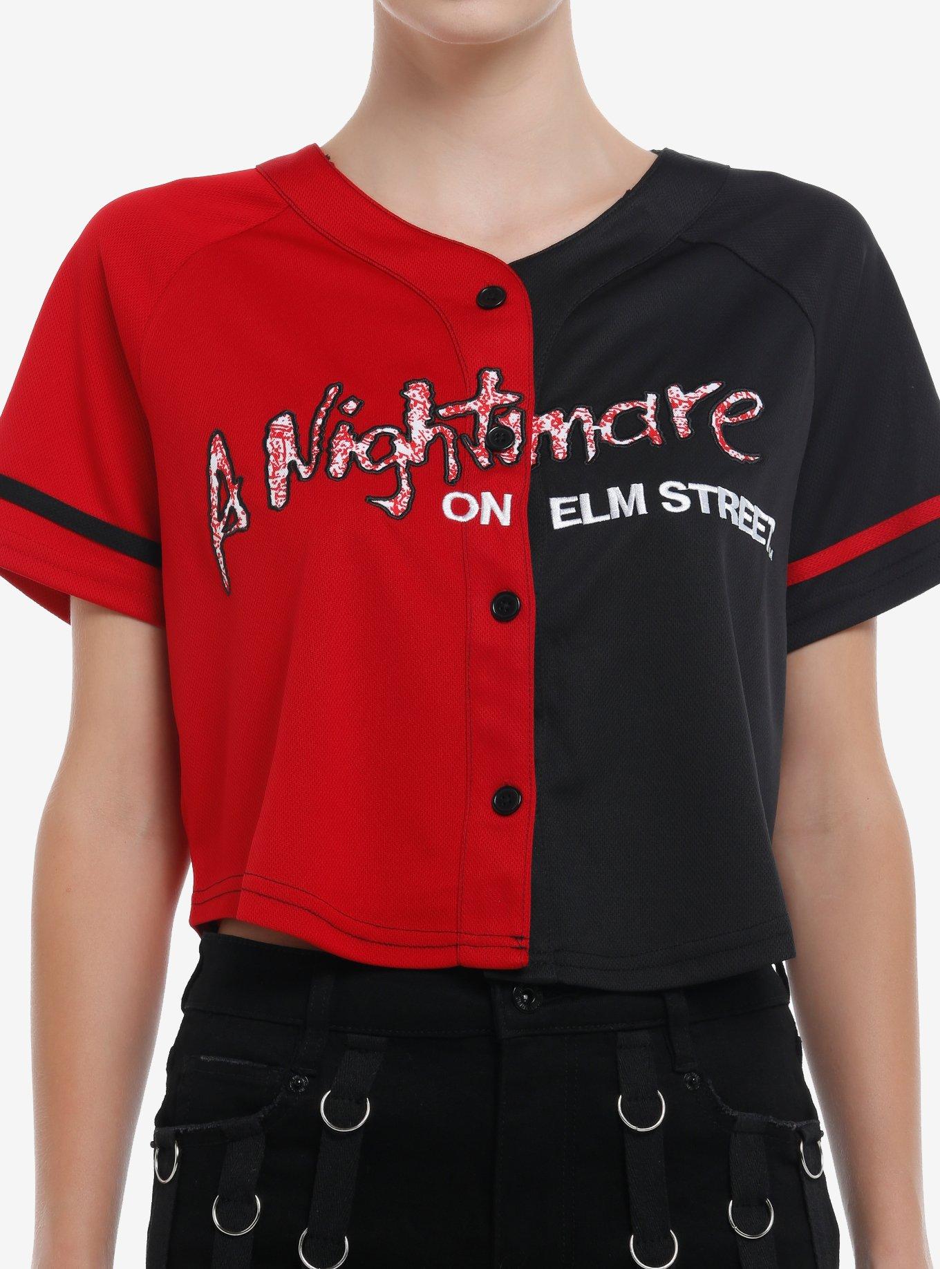 A Nightmare on Elm Street Split Girls Crop Jersey Top, , hi-res