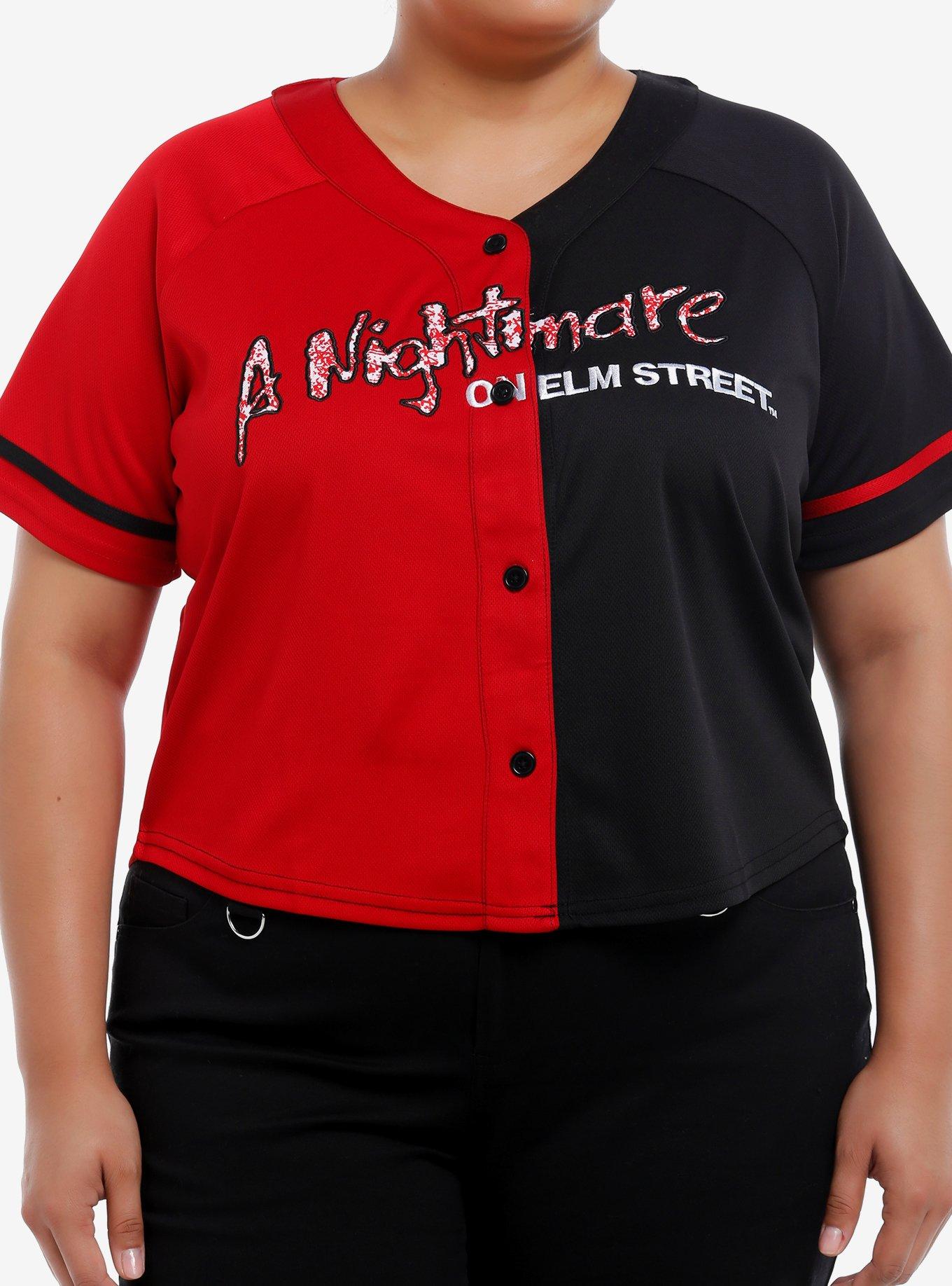 A Nightmare on Elm Street Split Girls Crop Jersey Top Plus Size, , hi-res