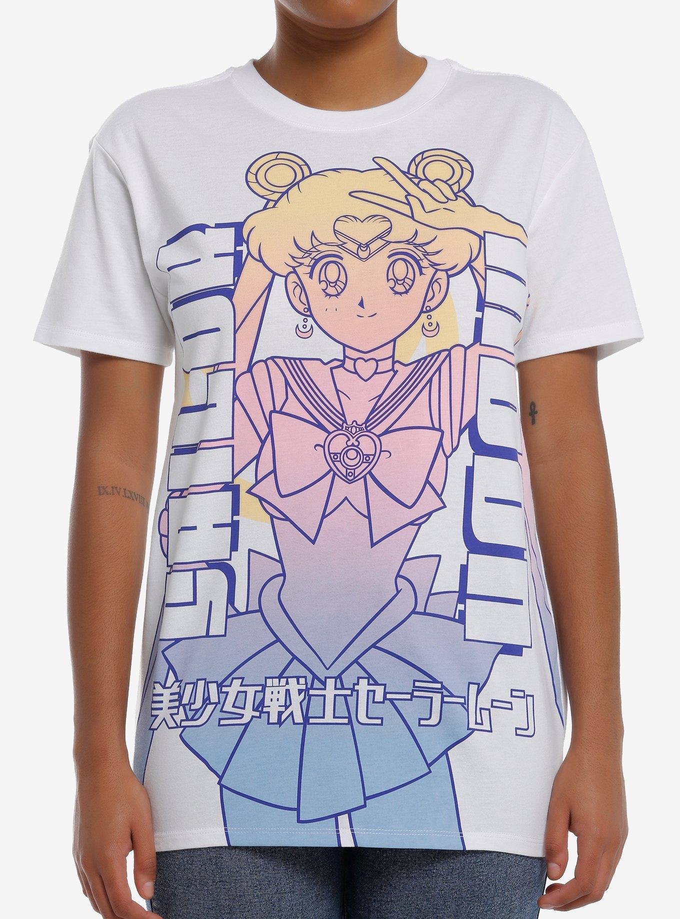 Pretty Guardian Sailor Moon Ombre Print Boyfriend Fit Girls T-Shirt, , hi-res