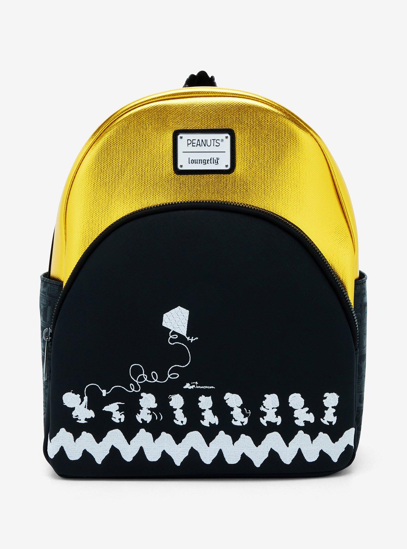 Loungefly Peanuts 75th Anniversary Character Silhouettes Metallic Mini Backpack, , hi-res