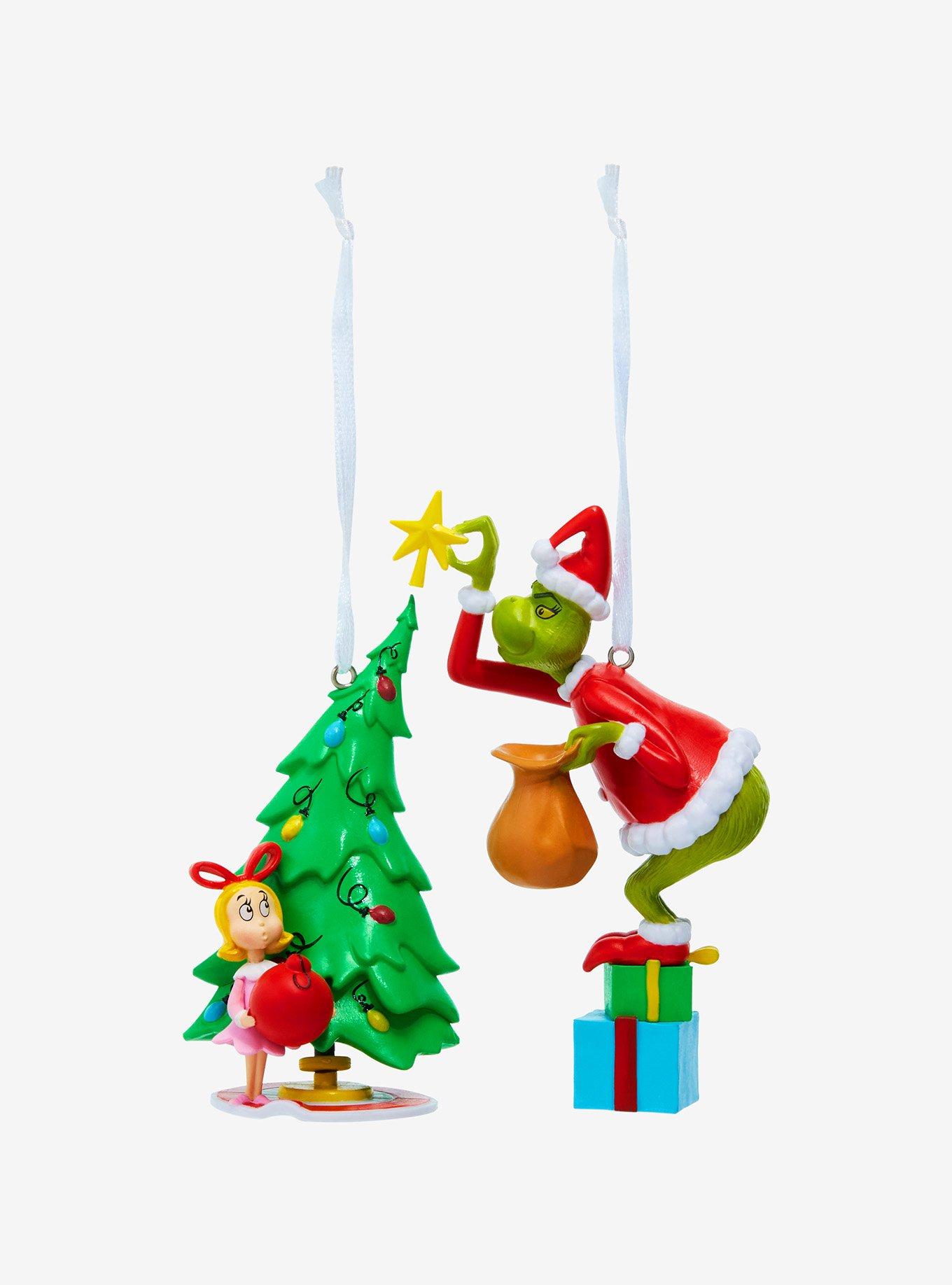 Hallmark Ornaments Dr. Seuss How The Grink Stole Christmas Cindy-Lou & Grinch Ornament Set, , hi-res