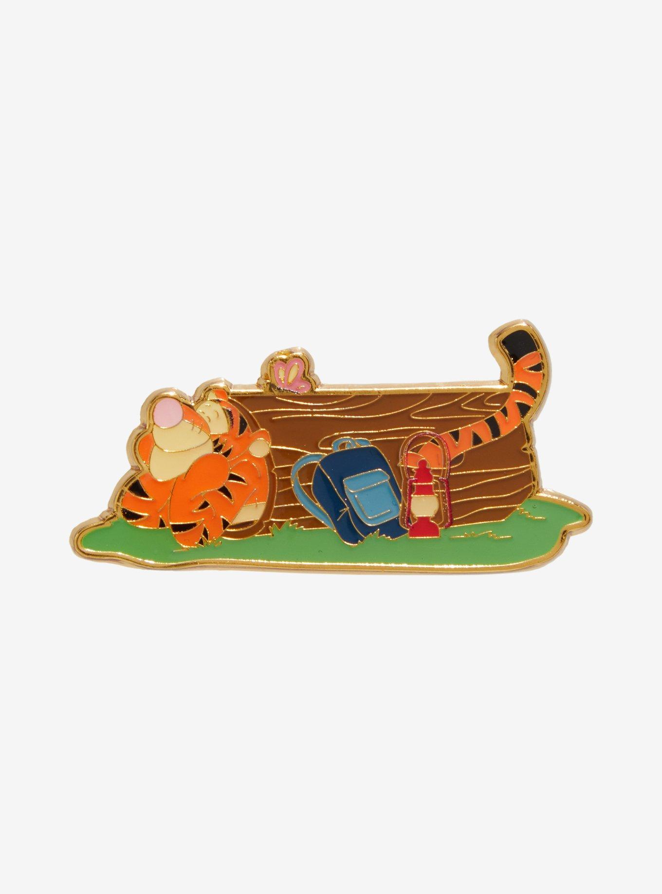 Loungefly Winnie the Pooh Tigger Camping Log Enamel Pin — BoxLunch Exclusive, , hi-res