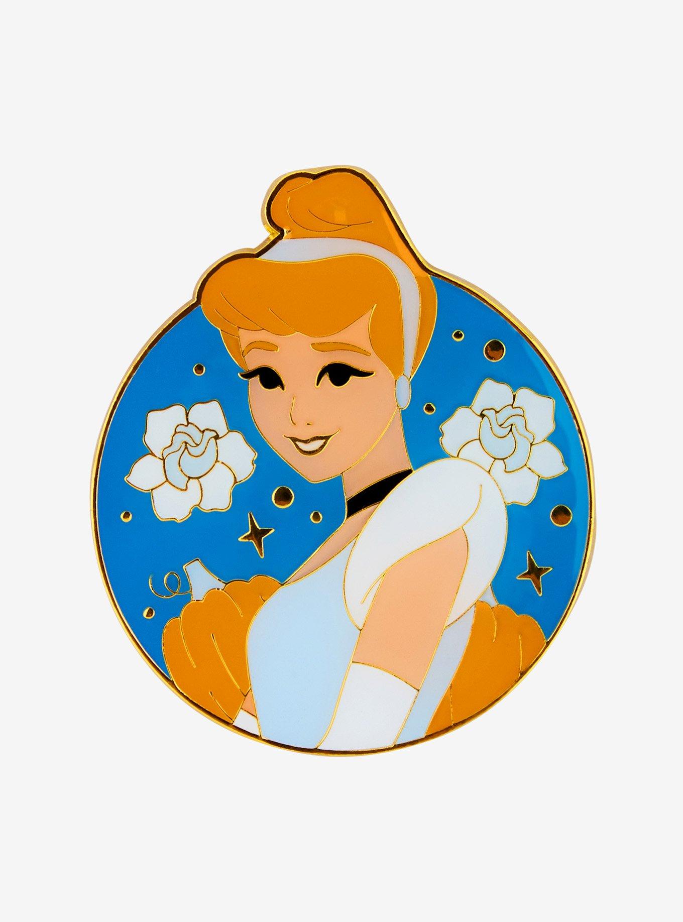 Loungefly Disney Cinderella Pumpkin Circular Enamel Pin — BoxLunch Exclusive, , hi-res