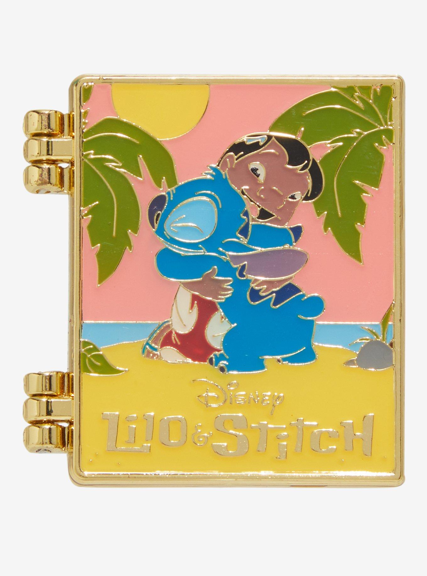 Loungefly Disney Lilo & Stitch Hug Hinged Enamel Pin — BoxLunch Exclusive, , hi-res