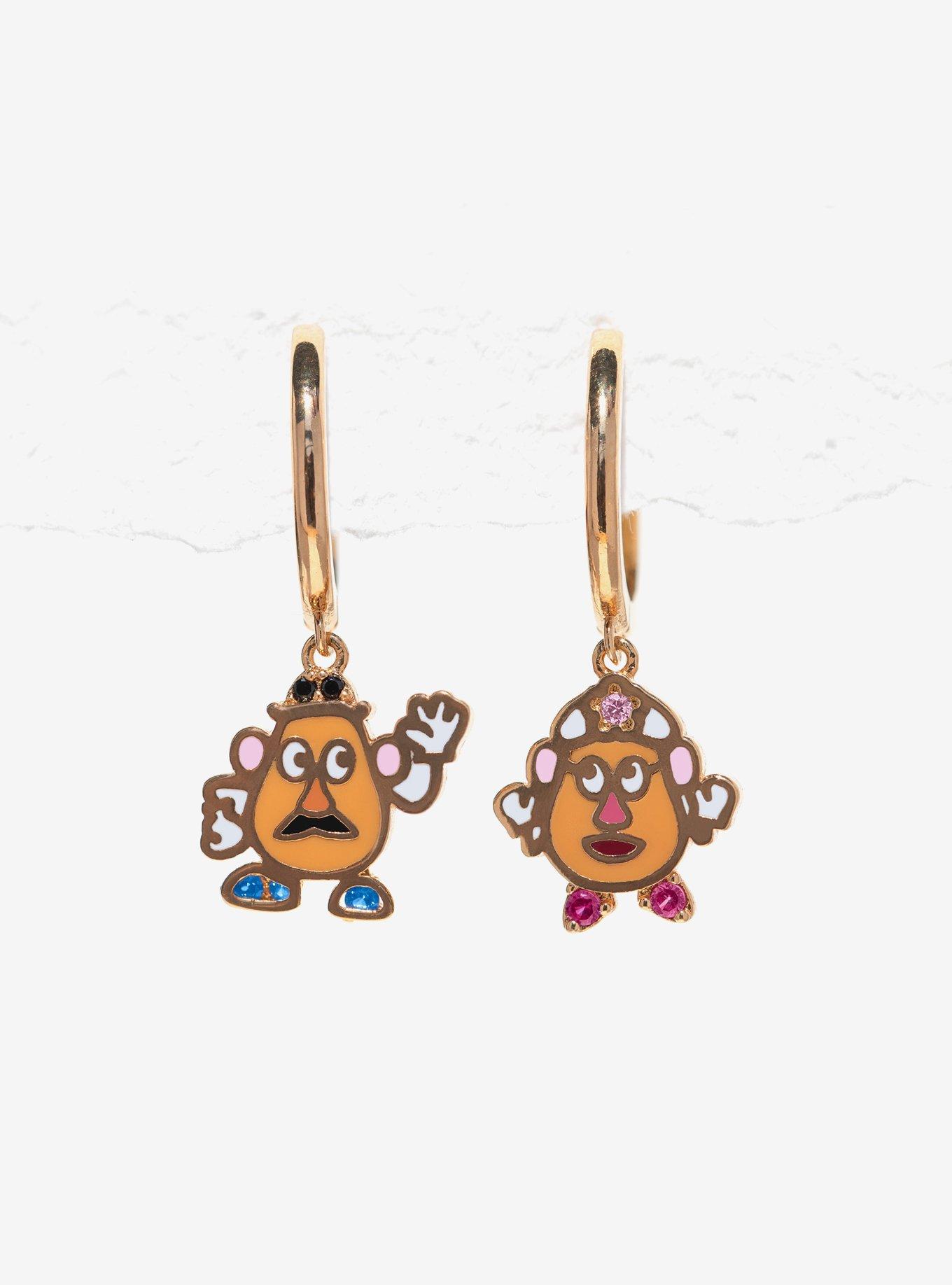 Disney Pixar X Girls Crew Toy Story Mr. & Mrs. Potato Head Mismatch Hoop Earrings, , hi-res