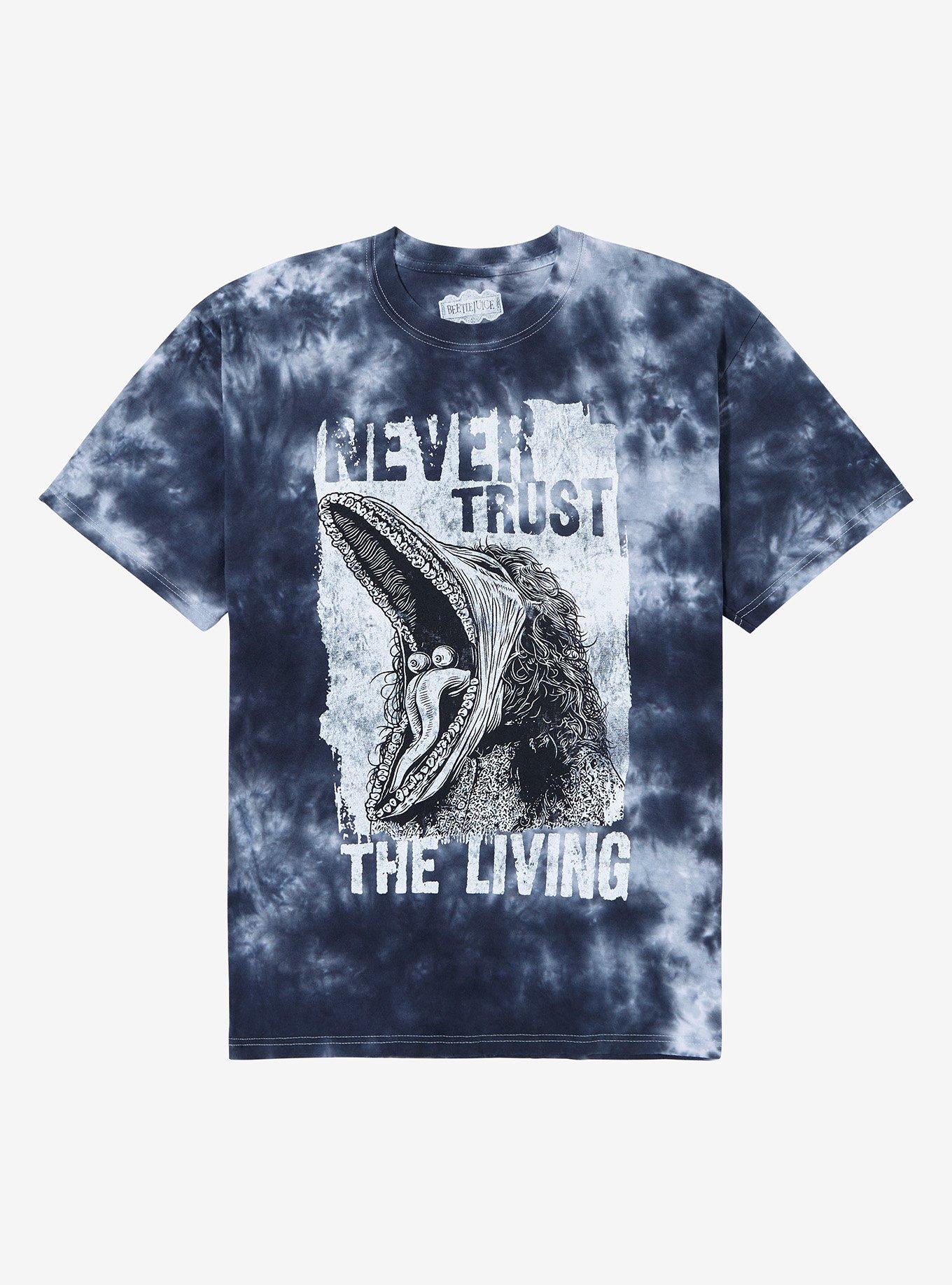 Beetlejuice Never Trust The Living Tie-Dye T-Shirt, , hi-res