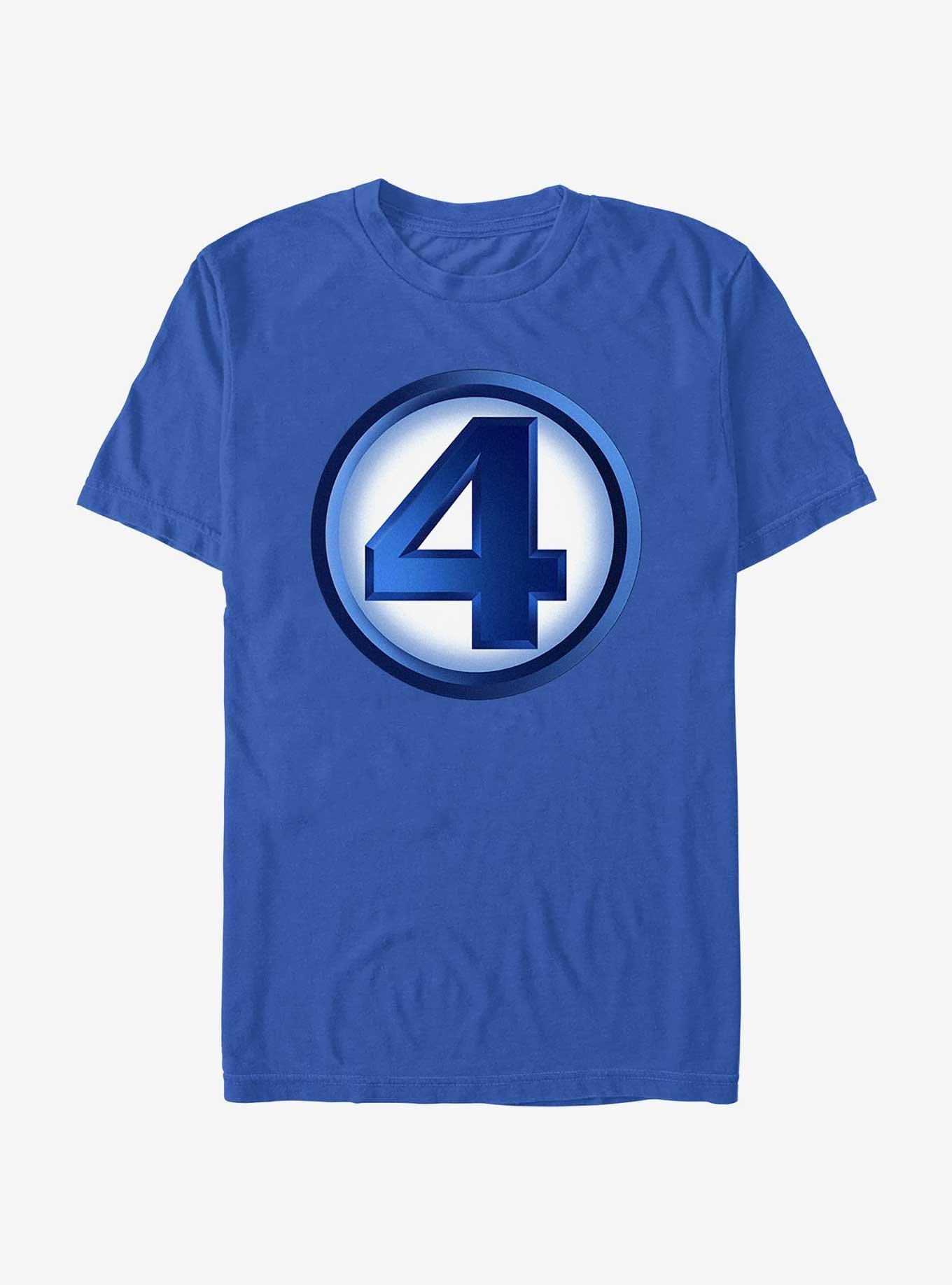 Marvel Fantastic Four F4 Logo Weld T-Shirt, ROYAL, hi-res