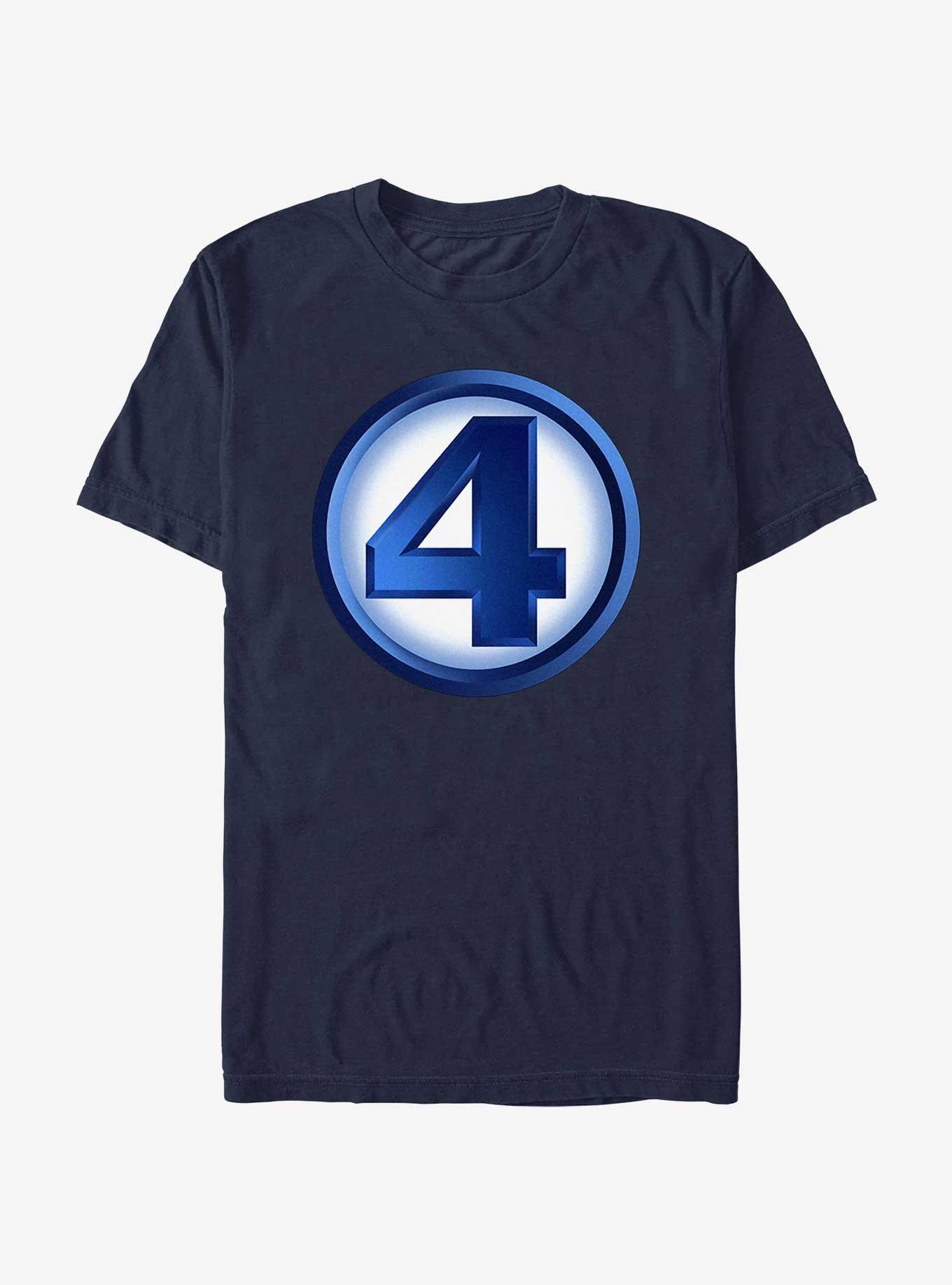 Marvel Fantastic Four F4 Logo Weld T-Shirt, NAVY, hi-res