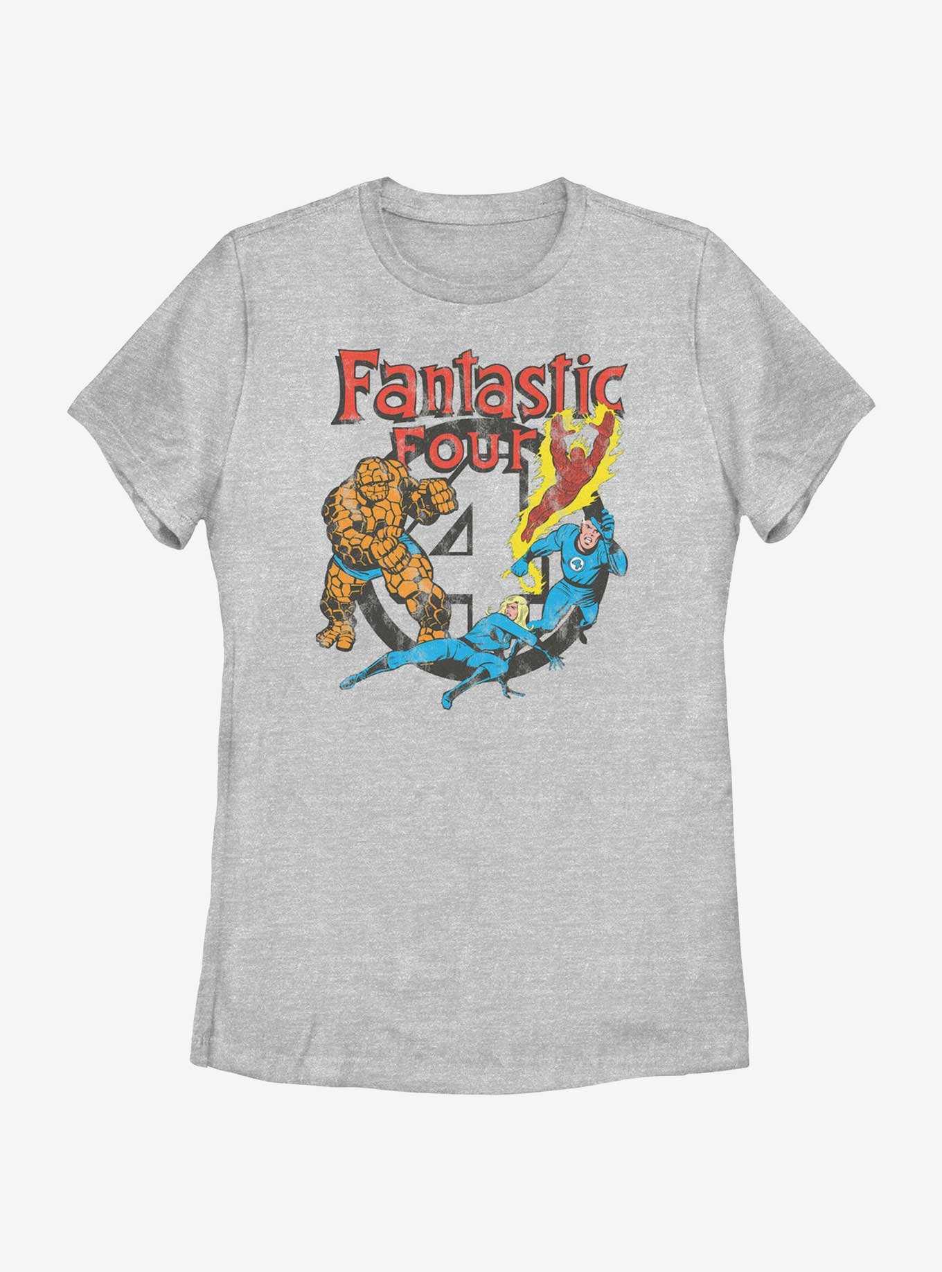 Marvel Fantastic Four Four Squad Vintage Style Womens T-Shirt, , hi-res