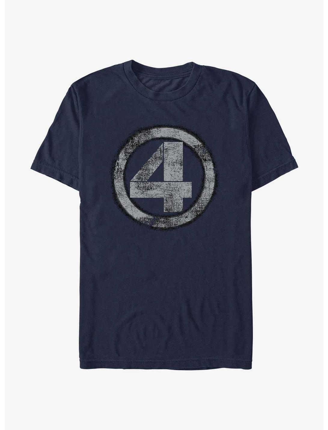 Marvel Fantastic Four Faded Logo T-Shirt, NAVY, hi-res