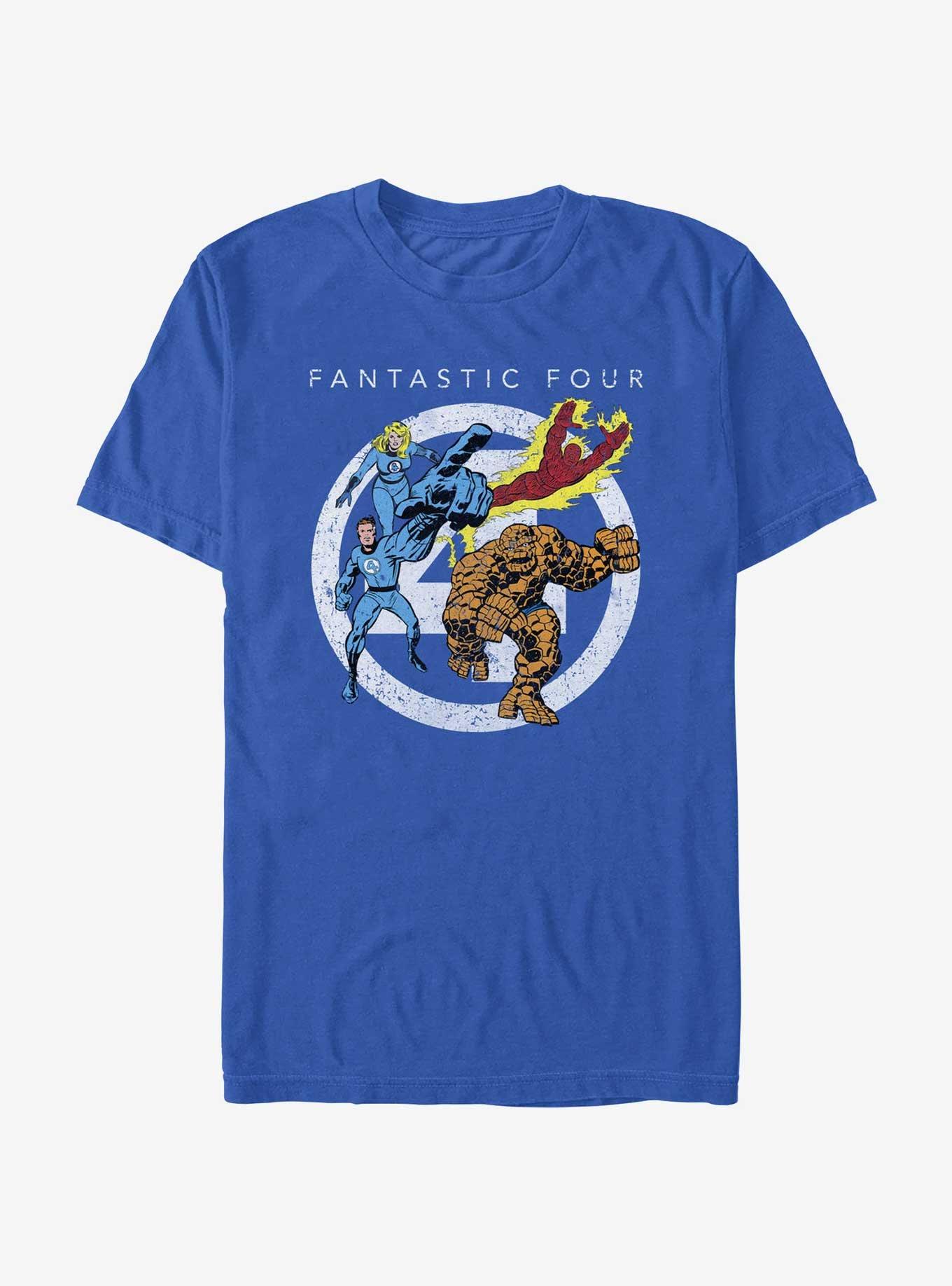 Marvel Fantastic Four Team Four Front T-Shirt, ROYAL, hi-res