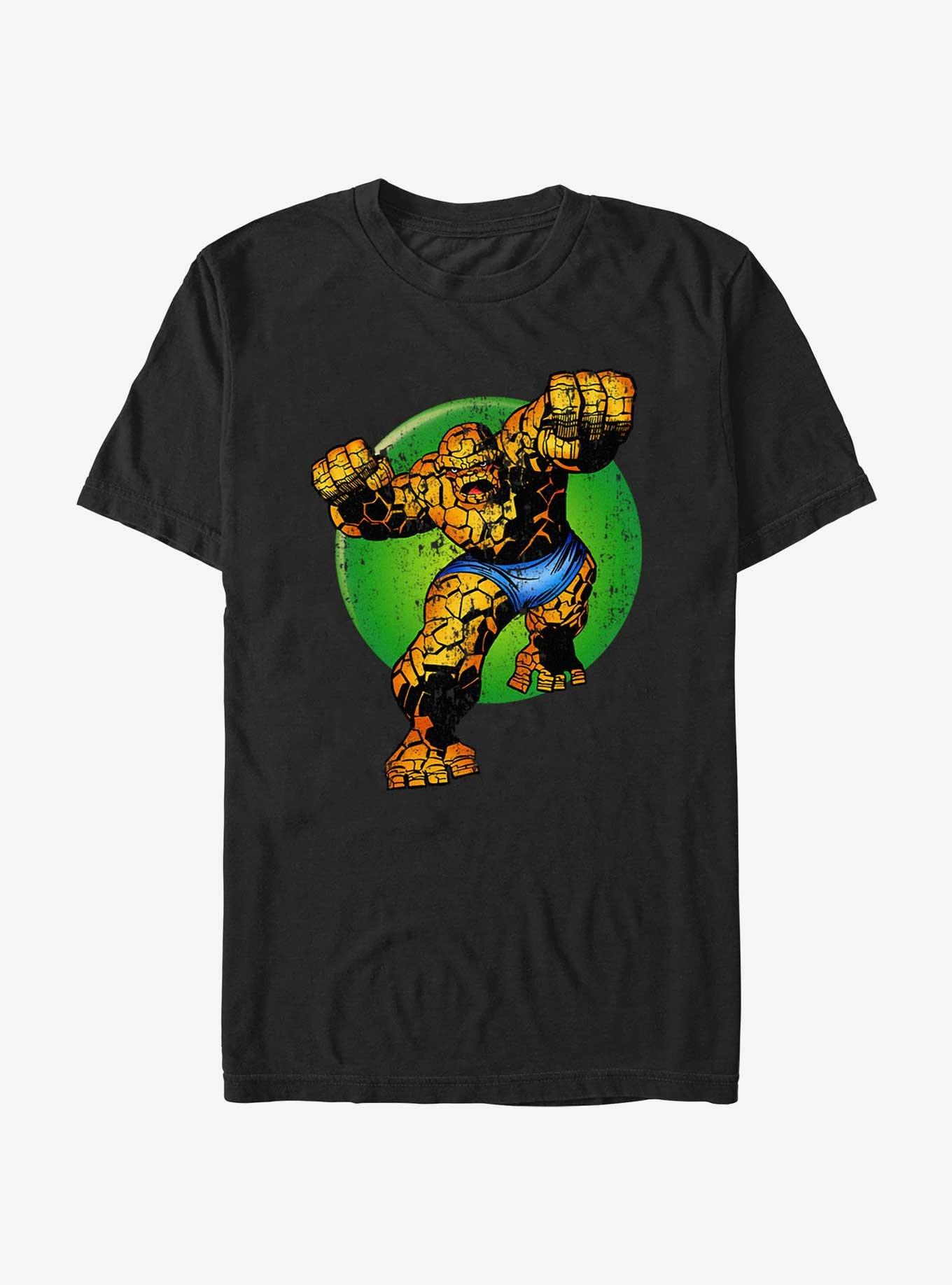 Marvel Fantastic Four Thing Stressed T-Shirt, BLACK, hi-res