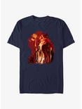Marvel Fantastic Four Flame Face T-Shirt, NAVY, hi-res