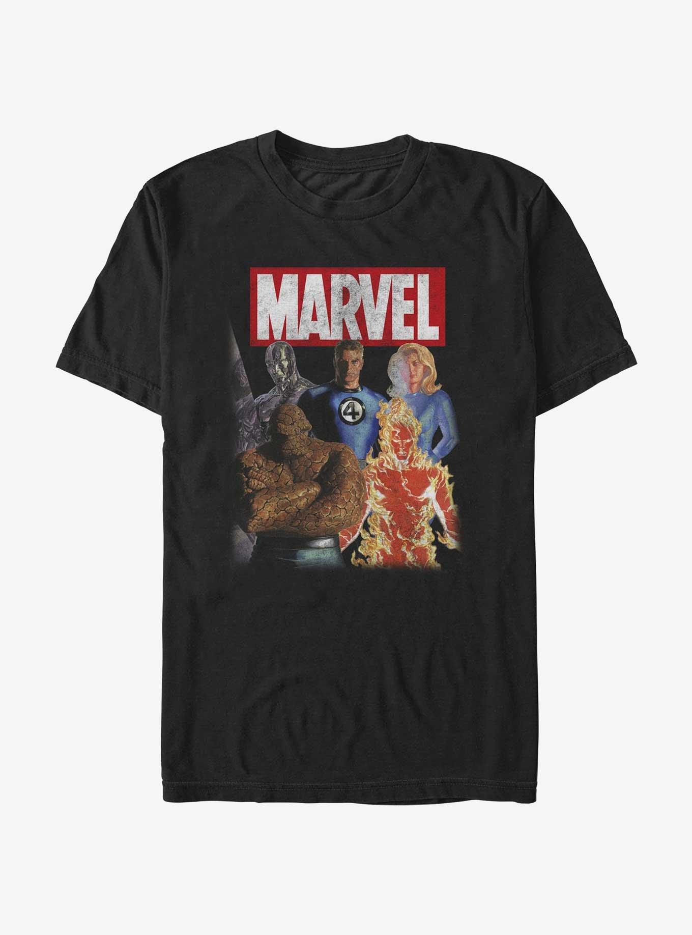 Marvel Fantastic Four Team F4 T-Shirt, BLACK, hi-res