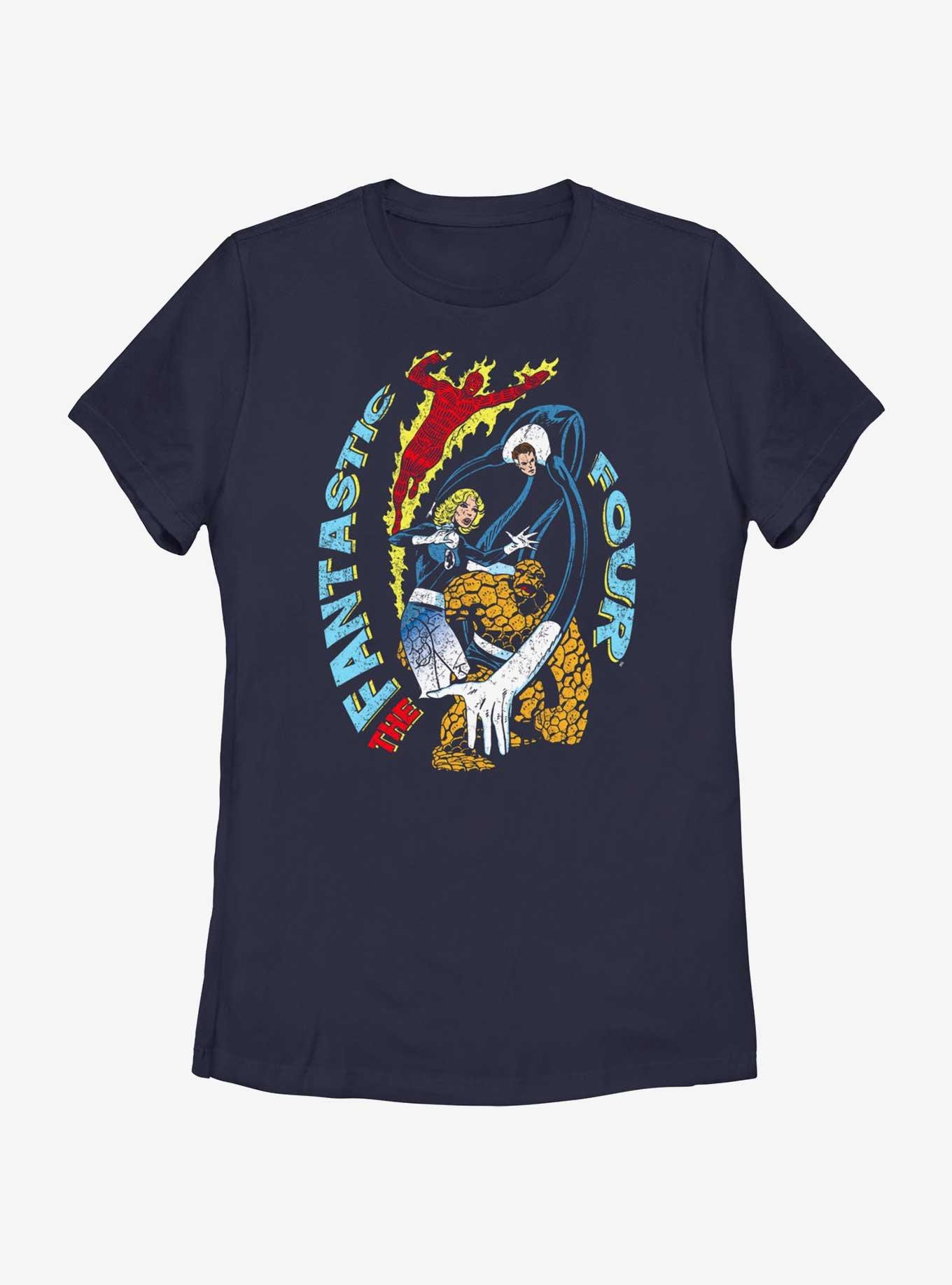 Marvel Fantastic Four Saviors Womens T-Shirt, NAVY, hi-res