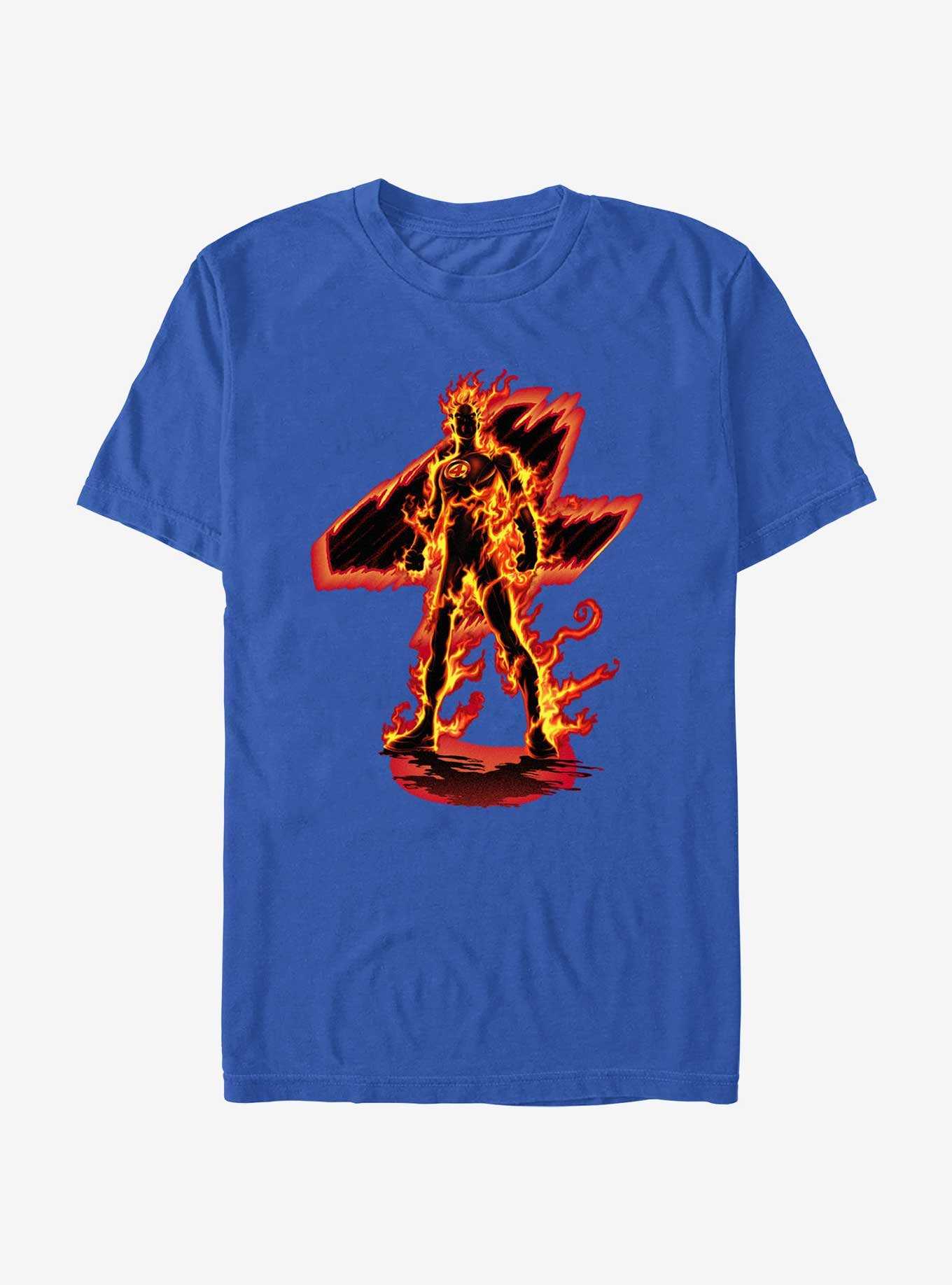 Marvel Fantastic Four Human Torch On Fire T-Shirt, , hi-res