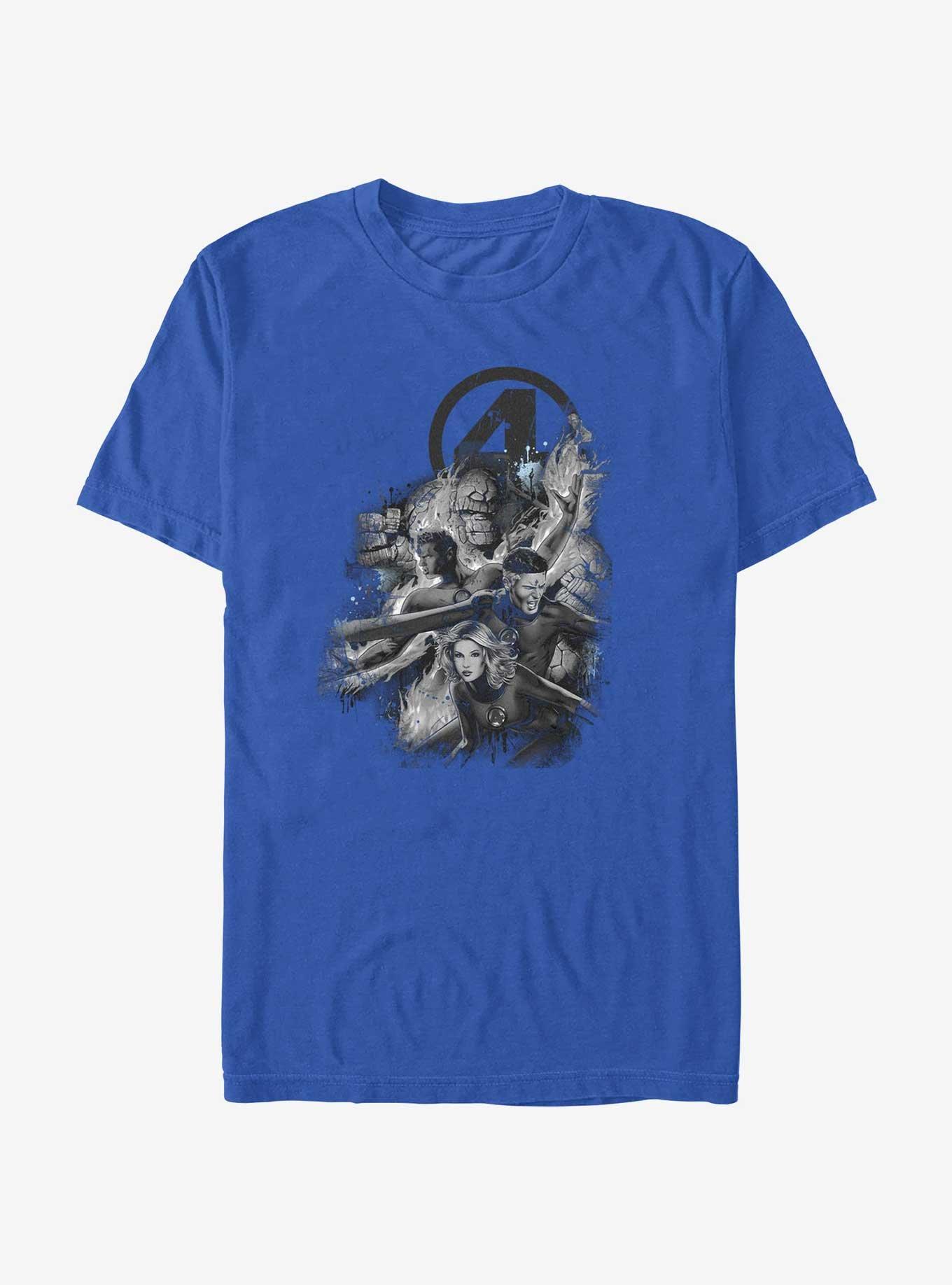 Marvel Fantastic Four Grayscale Four T-Shirt, ROYAL, hi-res