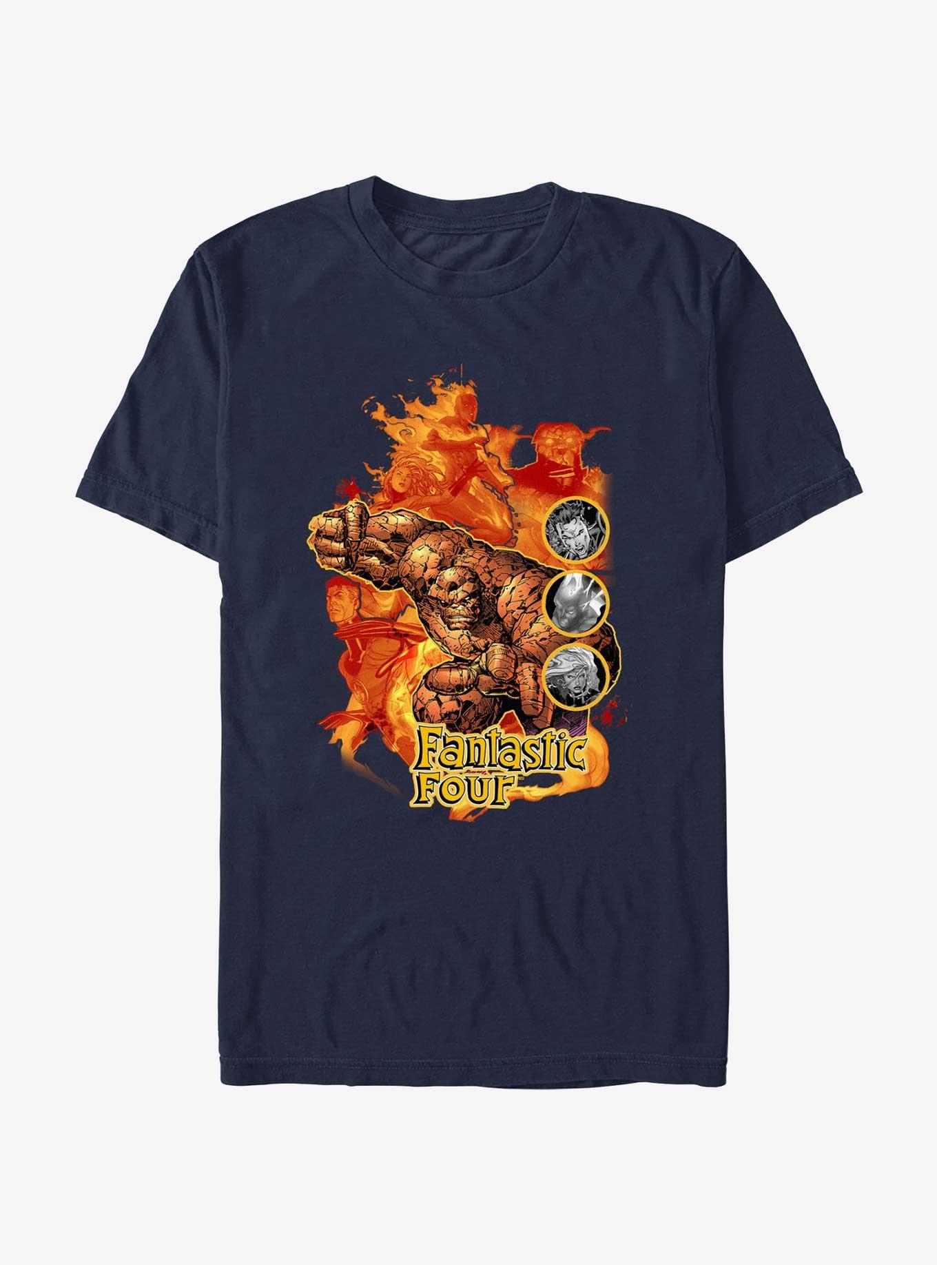 Marvel Fantastic Four Blazin 4 T-Shirt, NAVY, hi-res