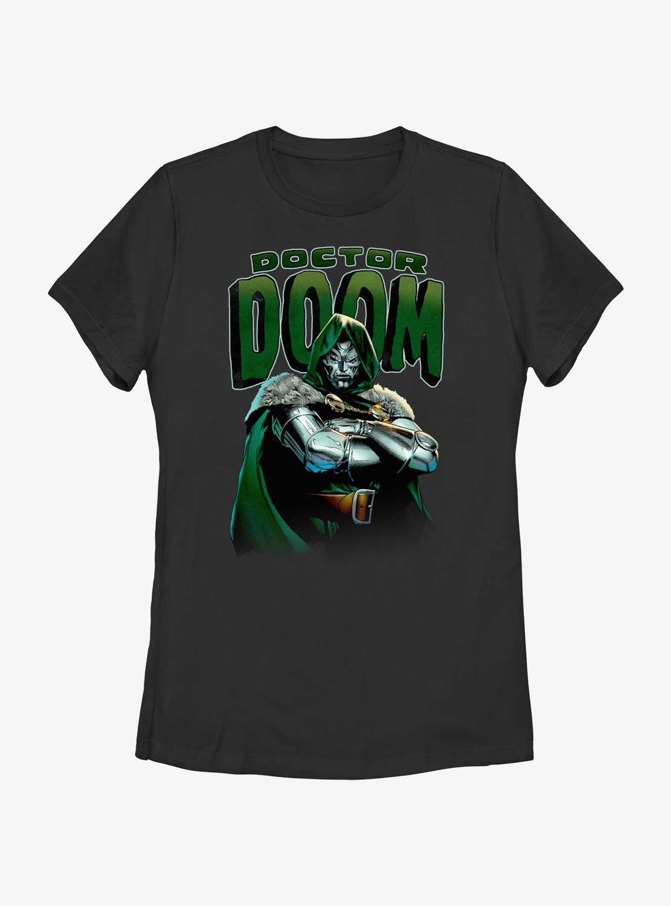 Marvel Fantastic Four Doctor Doom Art Womens T-Shirt, BLACK, hi-res