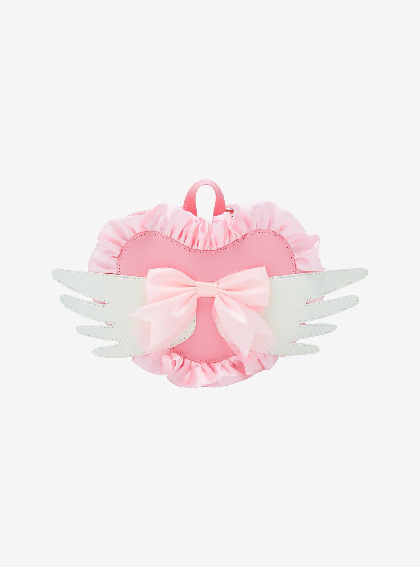 Angel Wing Bow Heart Backpack | Hot Topic display picture 2