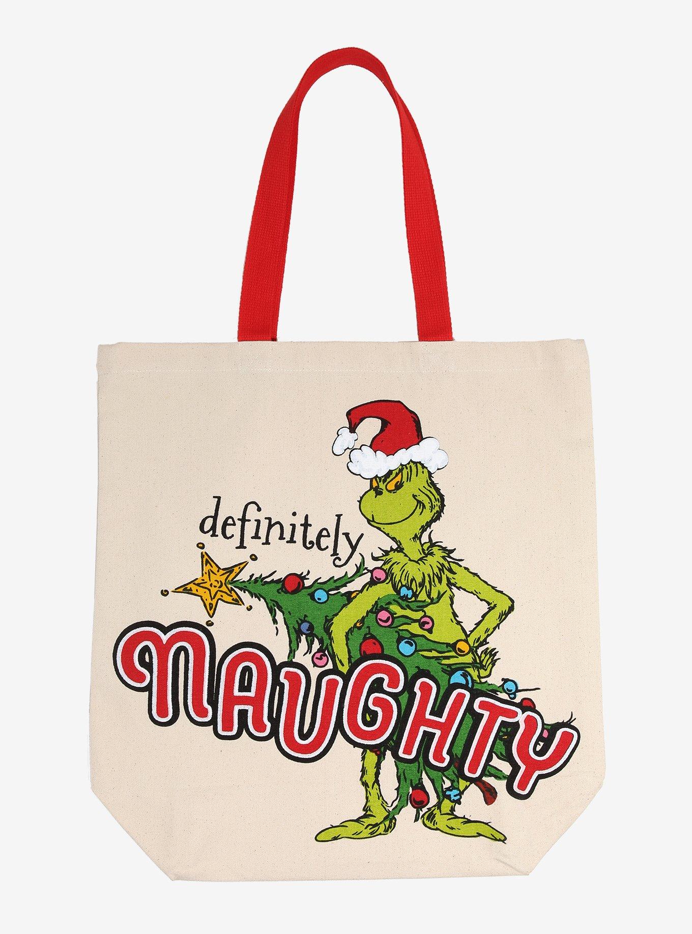 How The Grinch Stole Christmas Definitely Naughty Tote Bag Hot Topic Exclusive, , hi-res