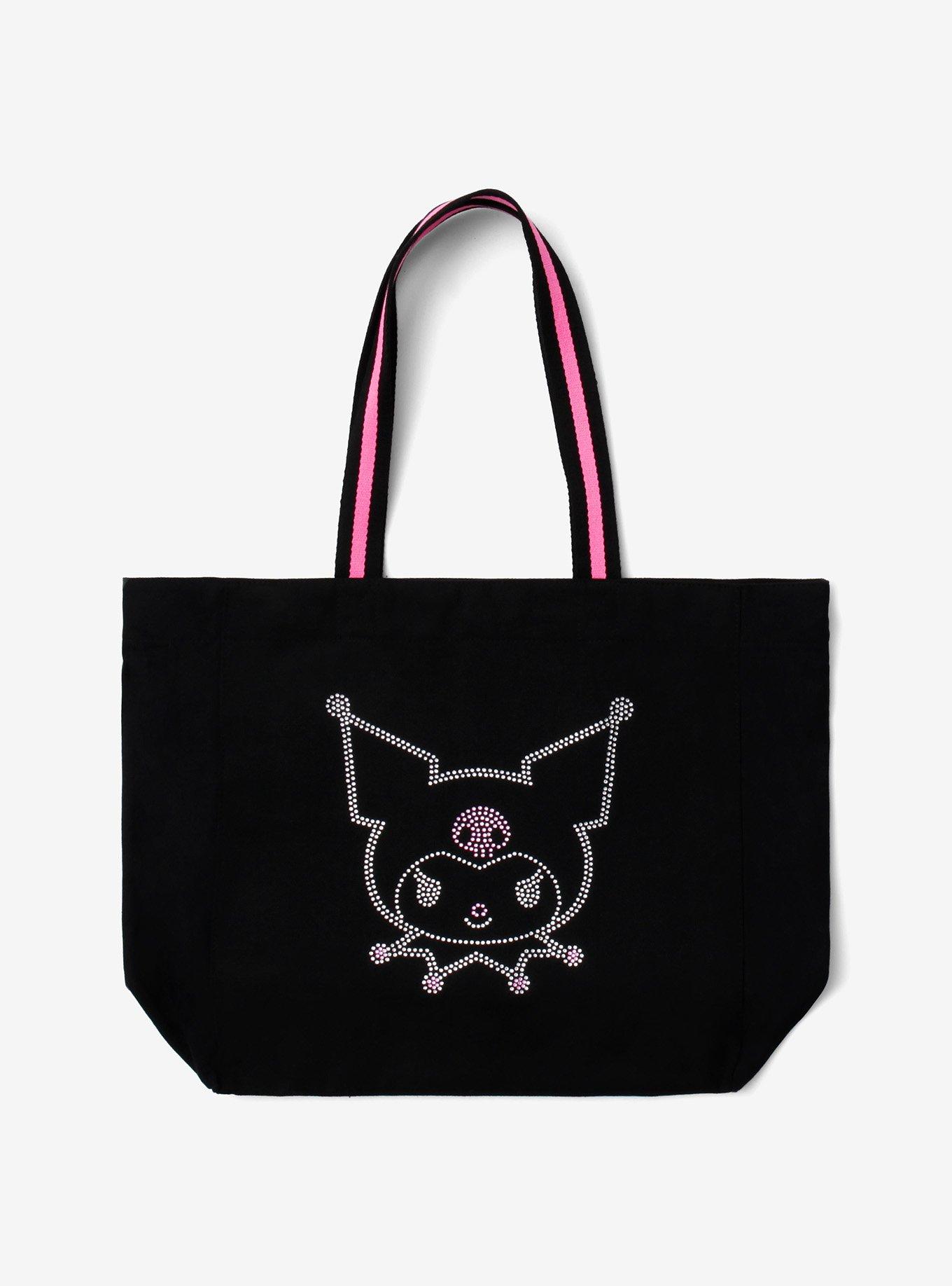 Kuromi Face Rhinestone Tote Bag | Hot Topic