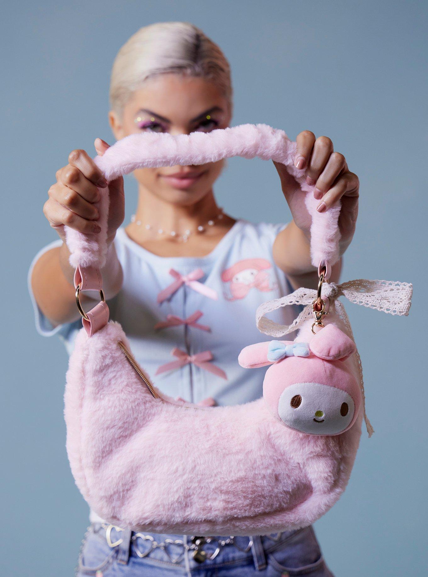 My Melody Plush Fuzzy Shoulder Bag, , hi-res