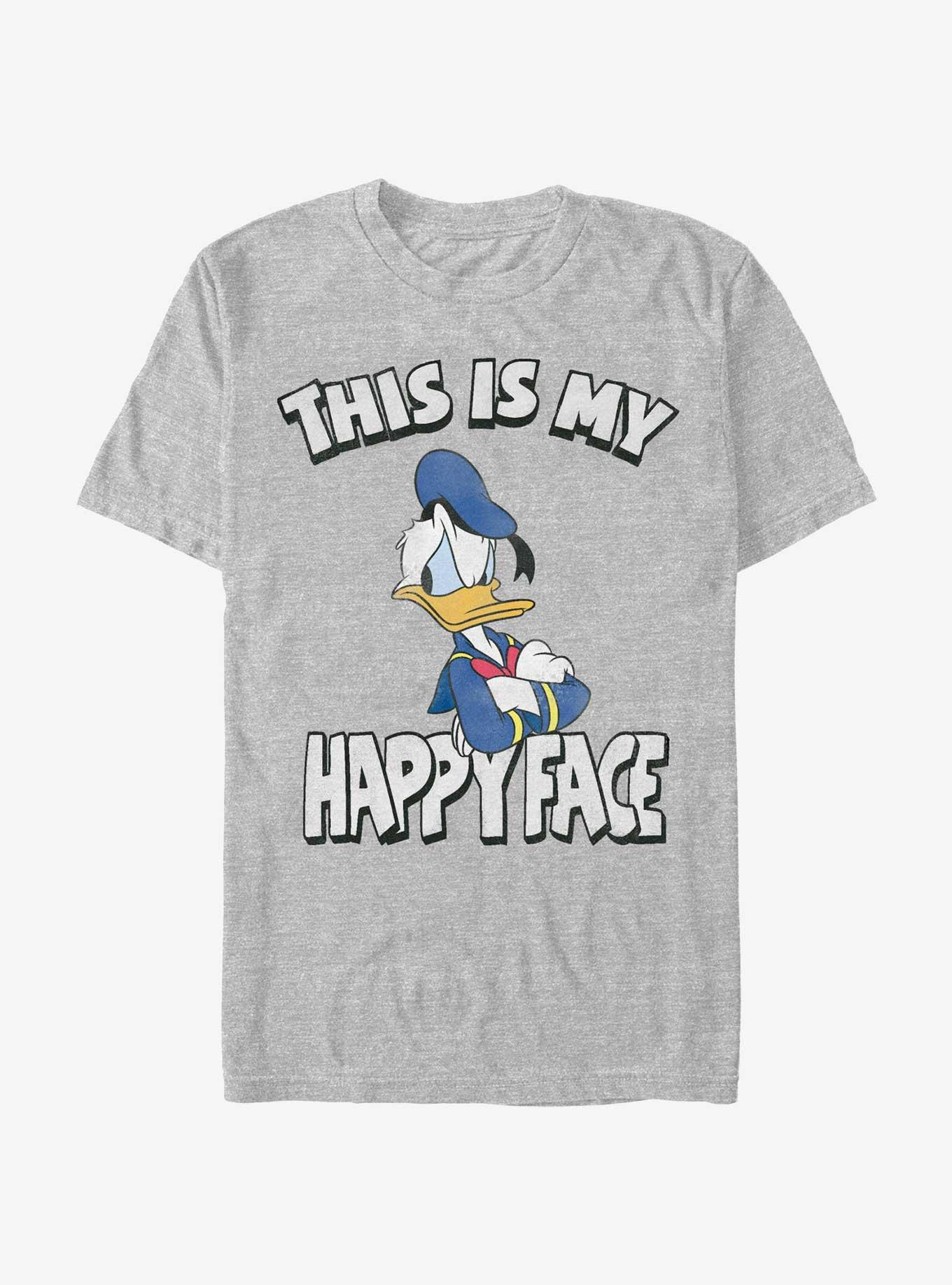 Disney Donald Duck This Is My Happy Face T-Shirt, ATH HTR, hi-res