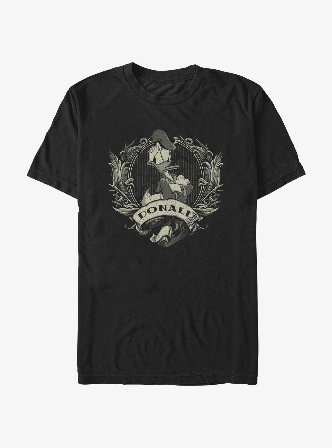 Disney Donald Duck Donald Crest T-Shirt, BLACK, hi-res