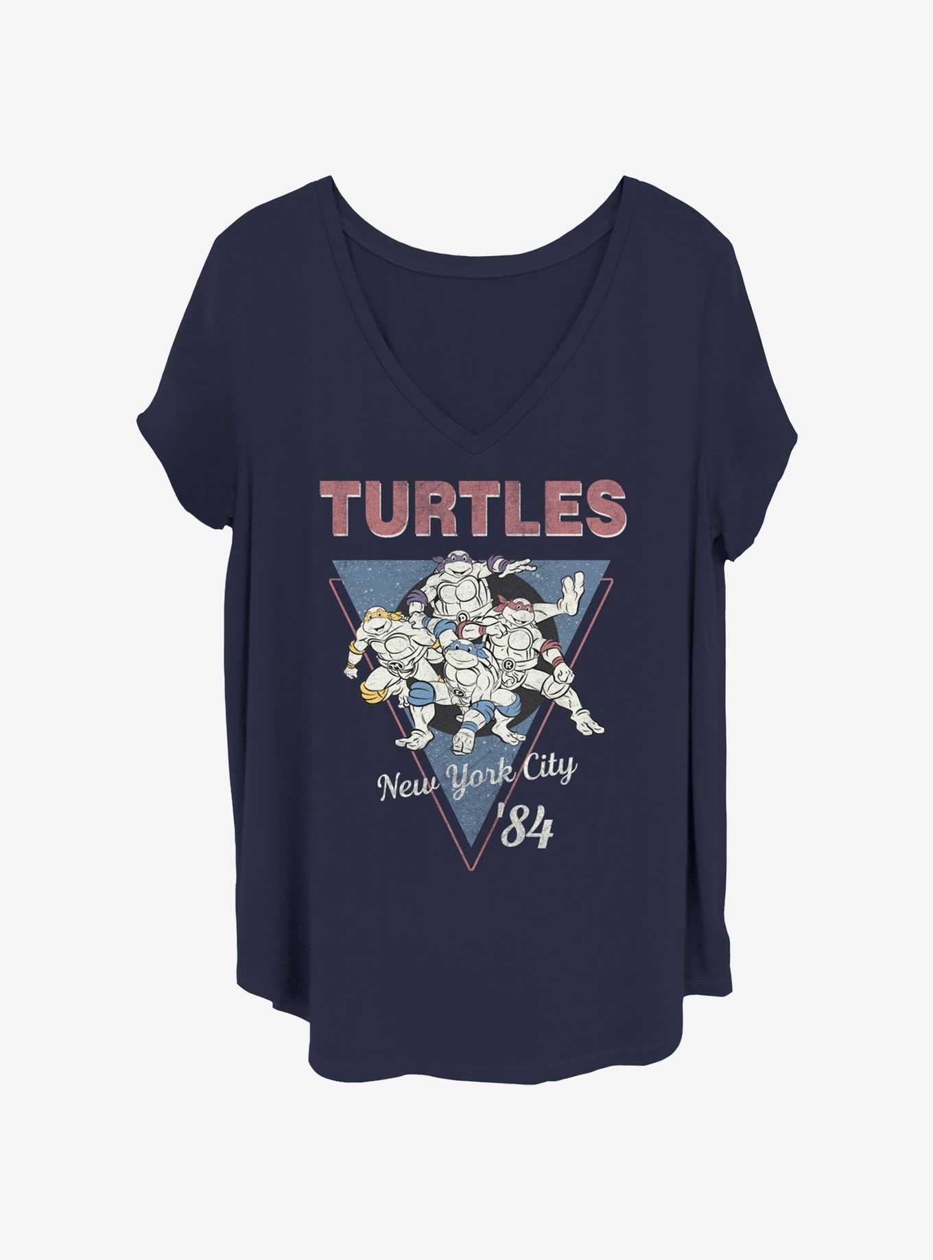 Teenage Mutant Ninja Turtles New York City Womens T-Shirt Plus Size, NAVY, hi-res