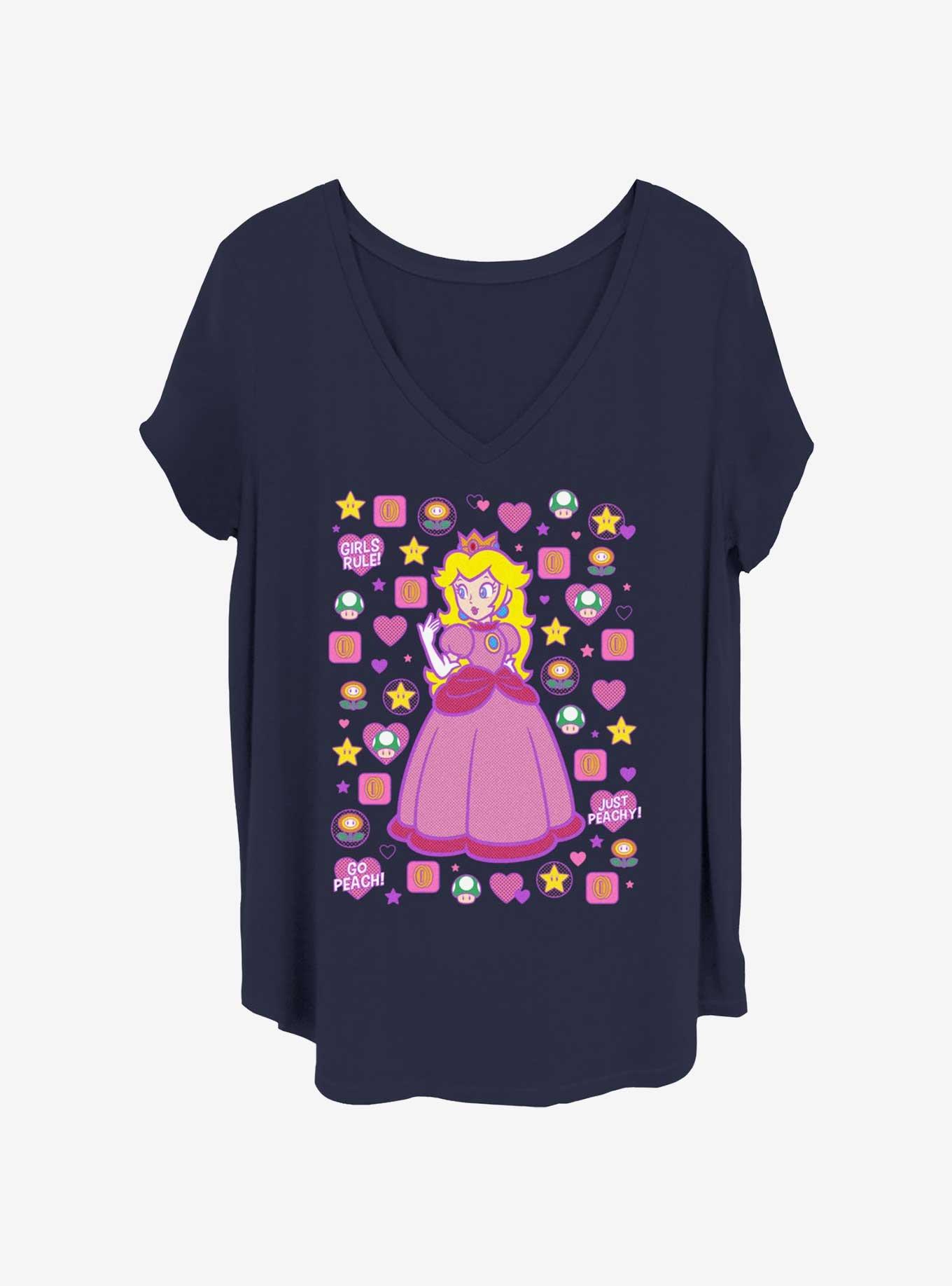 Nintendo Princess Peach Just Peachy Womens T-Shirt Plus