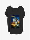 Back to the Future Classic Poster Womens T-Shirt Plus Size, BLACK, hi-res
