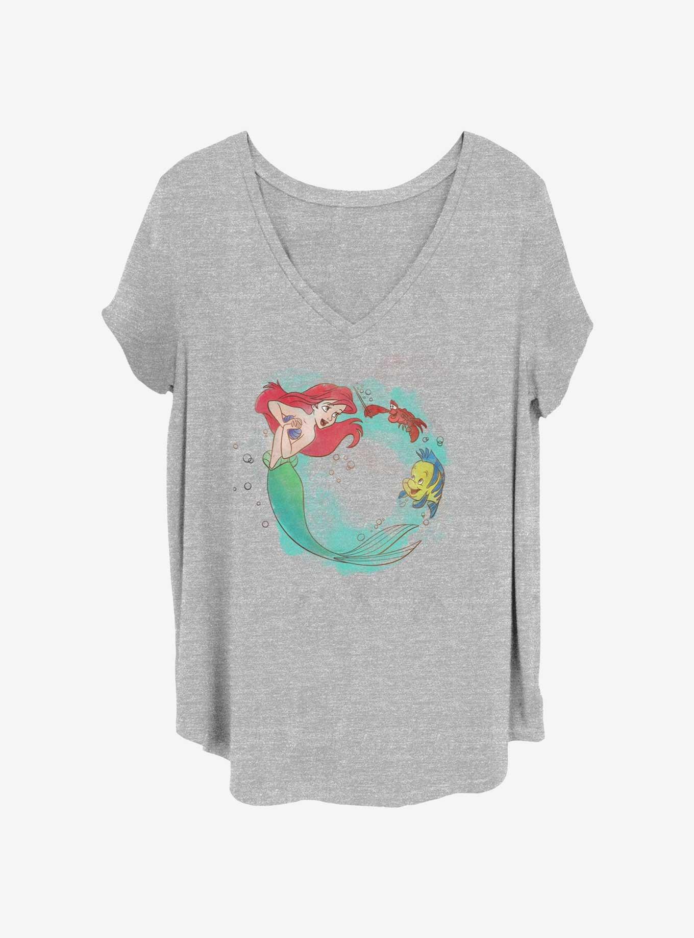 Disney The Little Mermaid Ariel Circle Of Friends Womens T-Shirt Plus Size, , hi-res