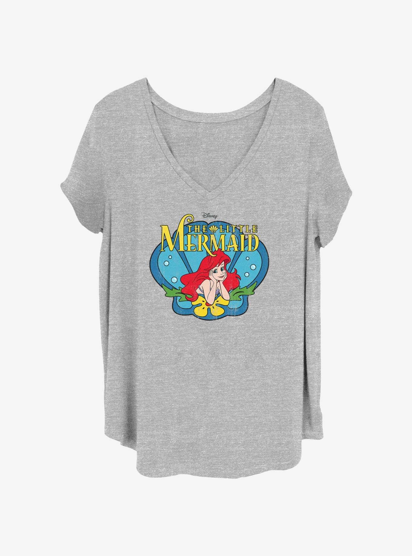 Disney The Little Mermaid Ariel Womens T-Shirt Plus Size, HEATHER GR, hi-res