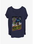 Star Wars Empire Strikes Back Poster Womens T-Shirt Plus Size, NAVY, hi-res