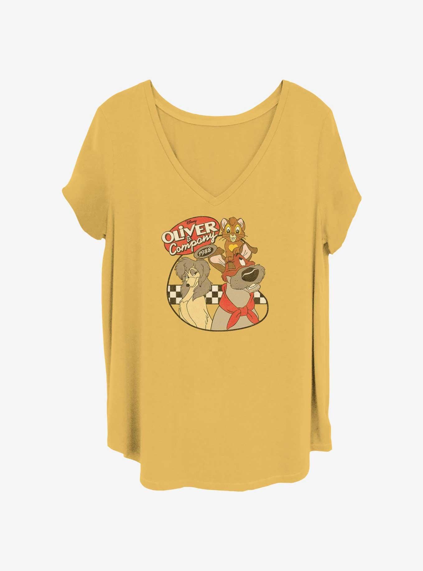 Disney Oliver & Company Vintage 90S Womens T-Shirt Plus Size