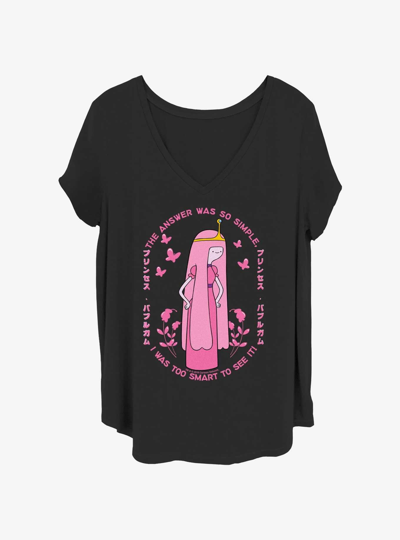 Adventure Time Princess Bubblegum Too Smart Womens T-Shirt Plus Size, BLACK, hi-res