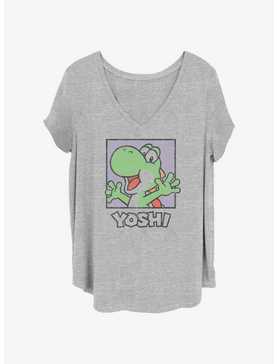 Nintendo Happy Yoshi Square Womens T-Shirt Plus Size, , hi-res