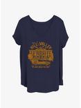 Back to the Future Visit Hill Valley Womens T-Shirt Plus Size, NAVY, hi-res
