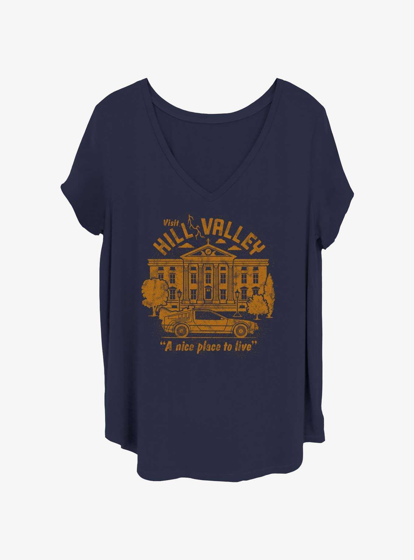 Back to the Future Visit Hill Valley Womens T-Shirt Plus Size, , hi-res