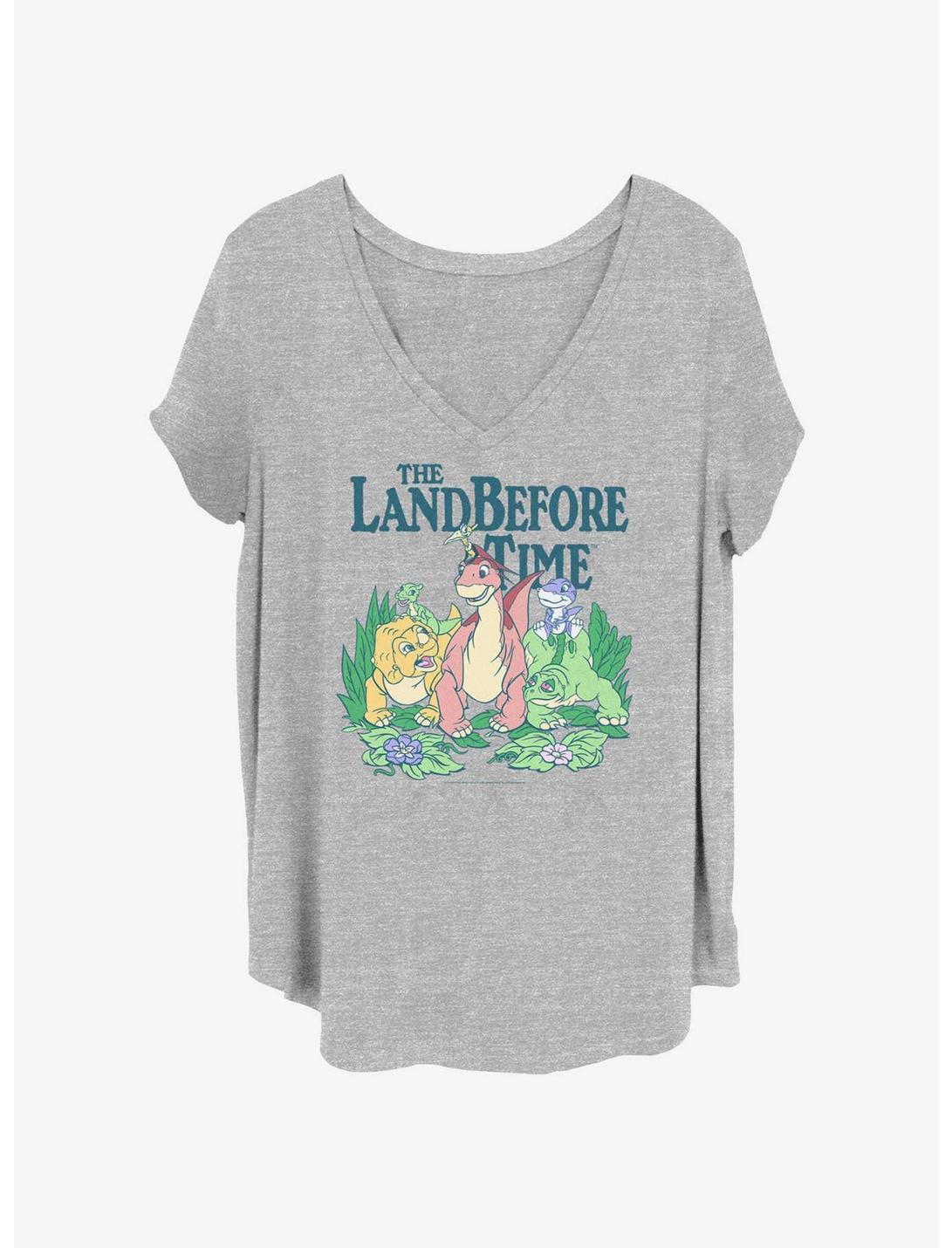 The Land Before Time Friends Before Time Womens T-Shirt Plus Size, HEATHER GR, hi-res