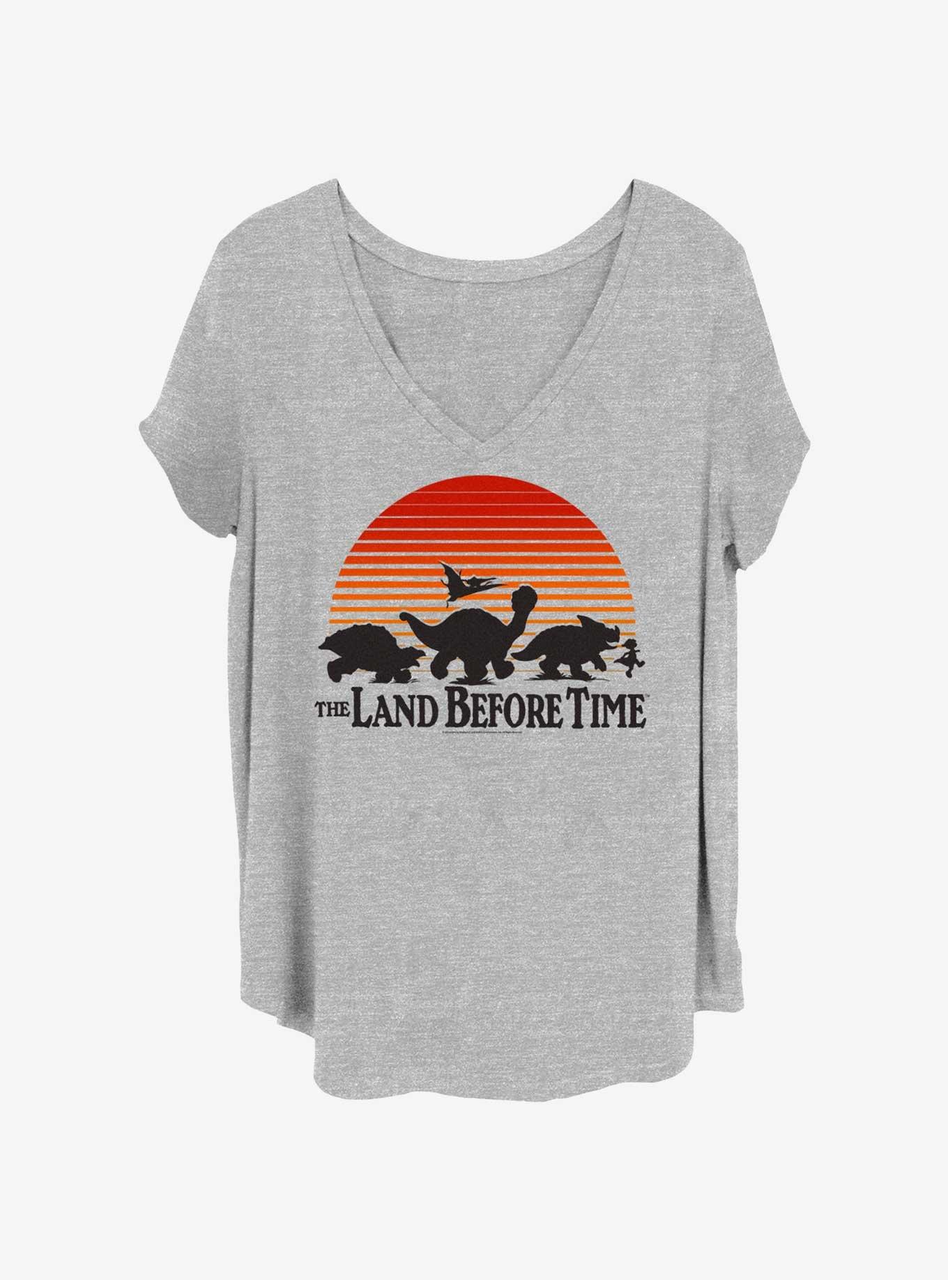 The Land Before Time Sunset Silhouette Womens T-Shirt Plus Size, , hi-res