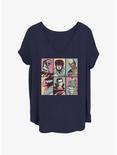 Universal Monsters Spooky Bunch Womens T-Shirt Plus Size, NAVY, hi-res