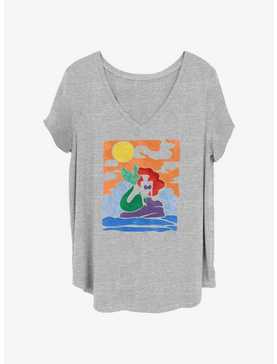 Disney The Little Mermaid Water Color Mermaid Womens T-Shirt Plus Size, , hi-res