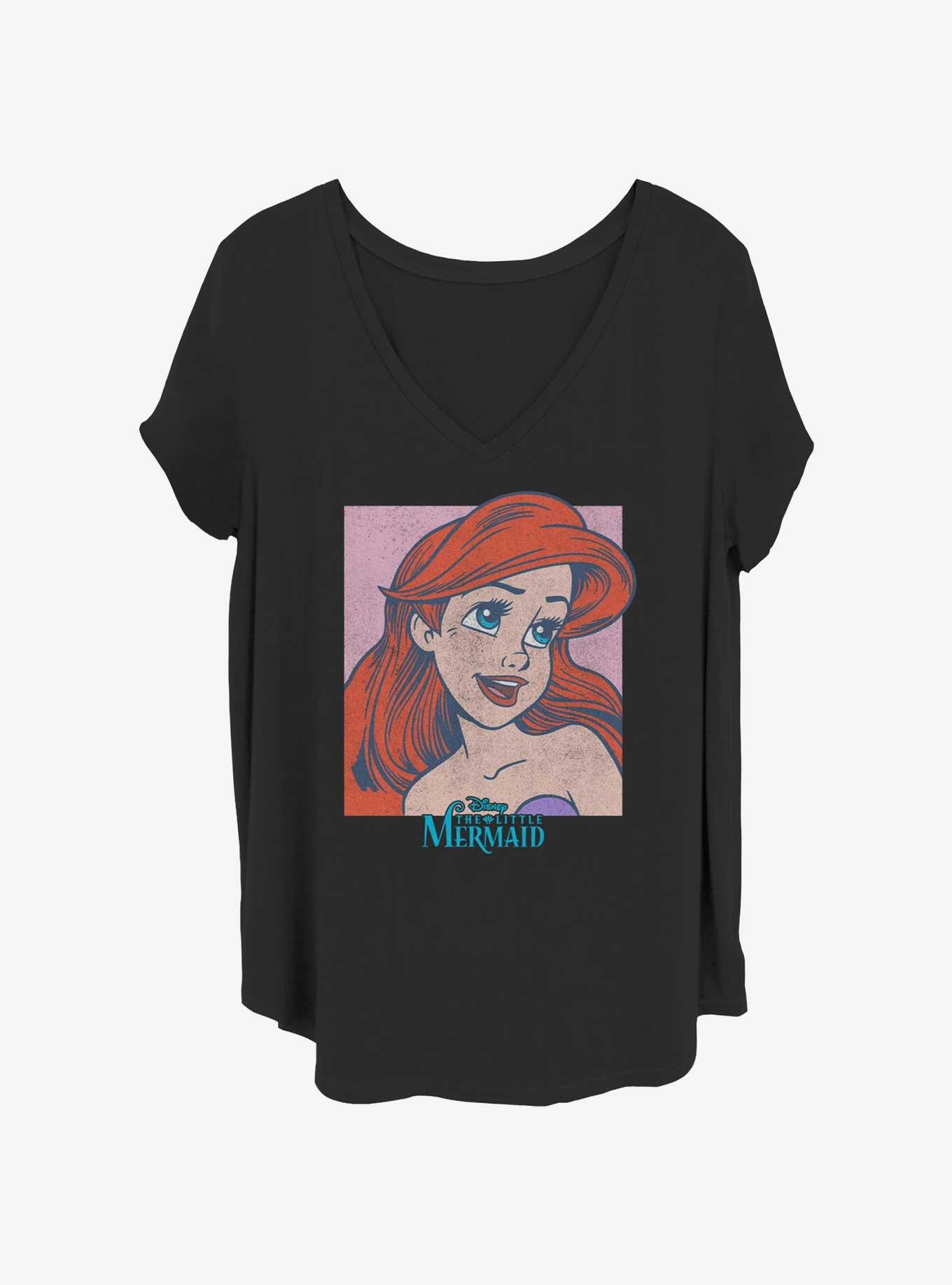 Disney The Little Mermaid Ariel Portrait Womens T-Shirt Plus Size